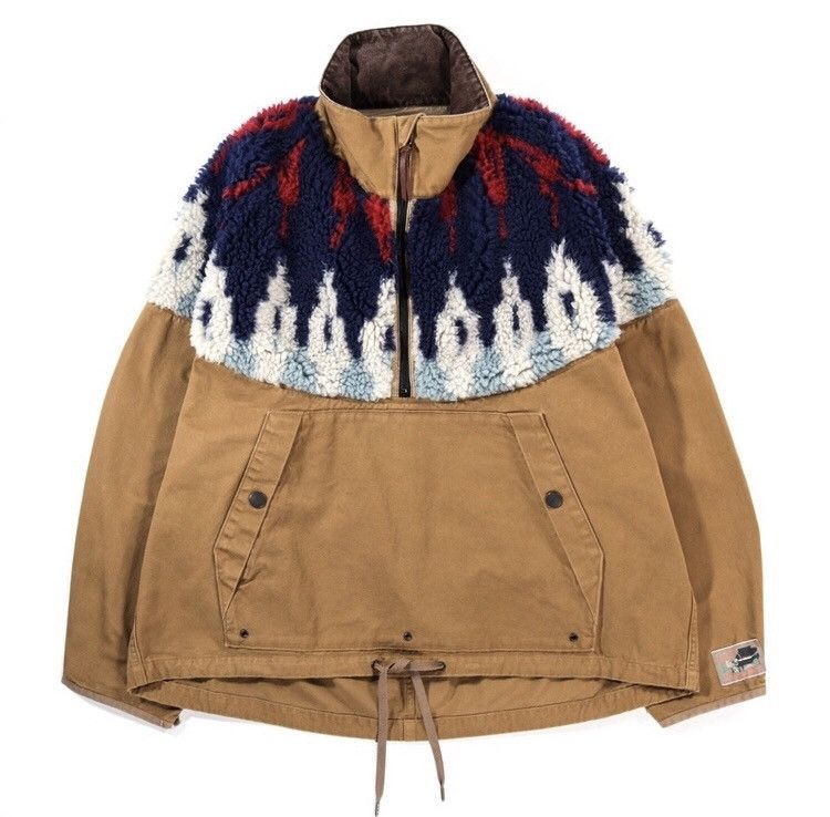 Kapital × Kapital Kountry KAPITAL Chino x Boa Fleece Nordic Anorak Size US XL / EU 56 / 4 - 2 Thumbnail