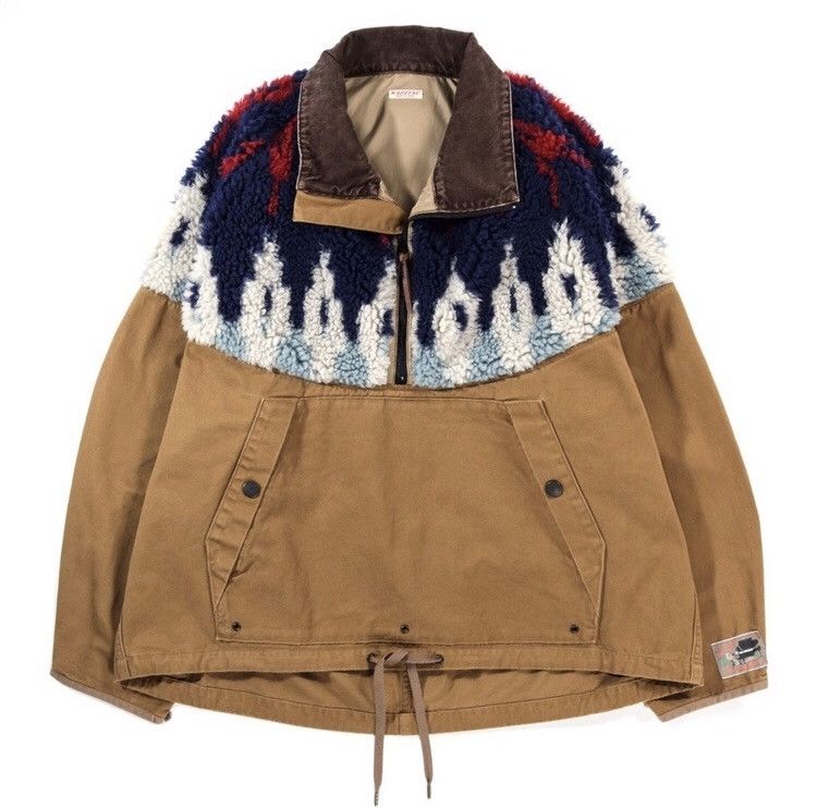 Kapital × Kapital Kountry KAPITAL Chino x Boa Fleece Nordic Anorak Size US XL / EU 56 / 4 - 4 Thumbnail