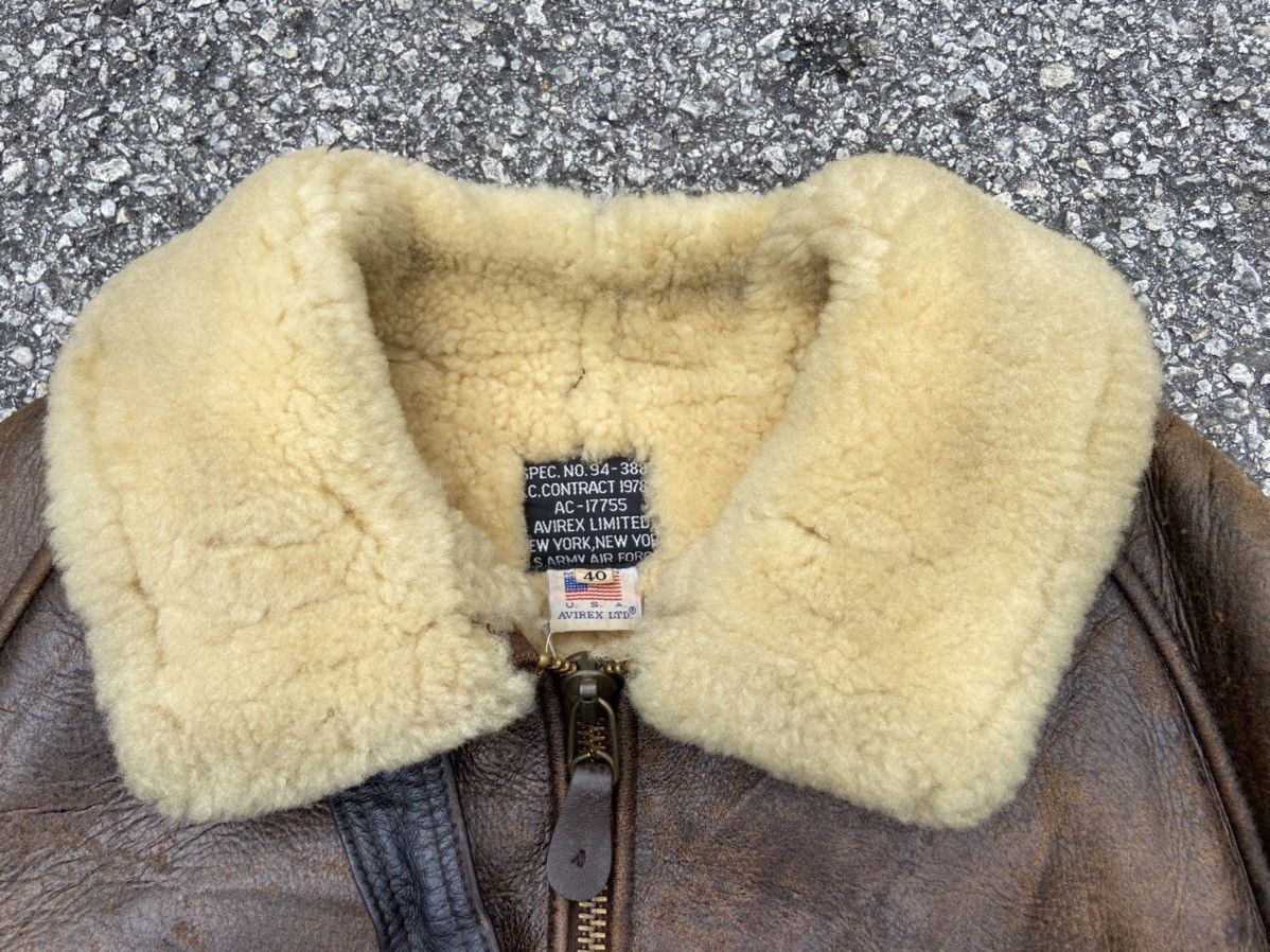Avirex 80s Avirex Limited B-6 USAAF Shearling Leather Bomber Jacket Size US M / EU 48-50 / 2 - 8 Thumbnail