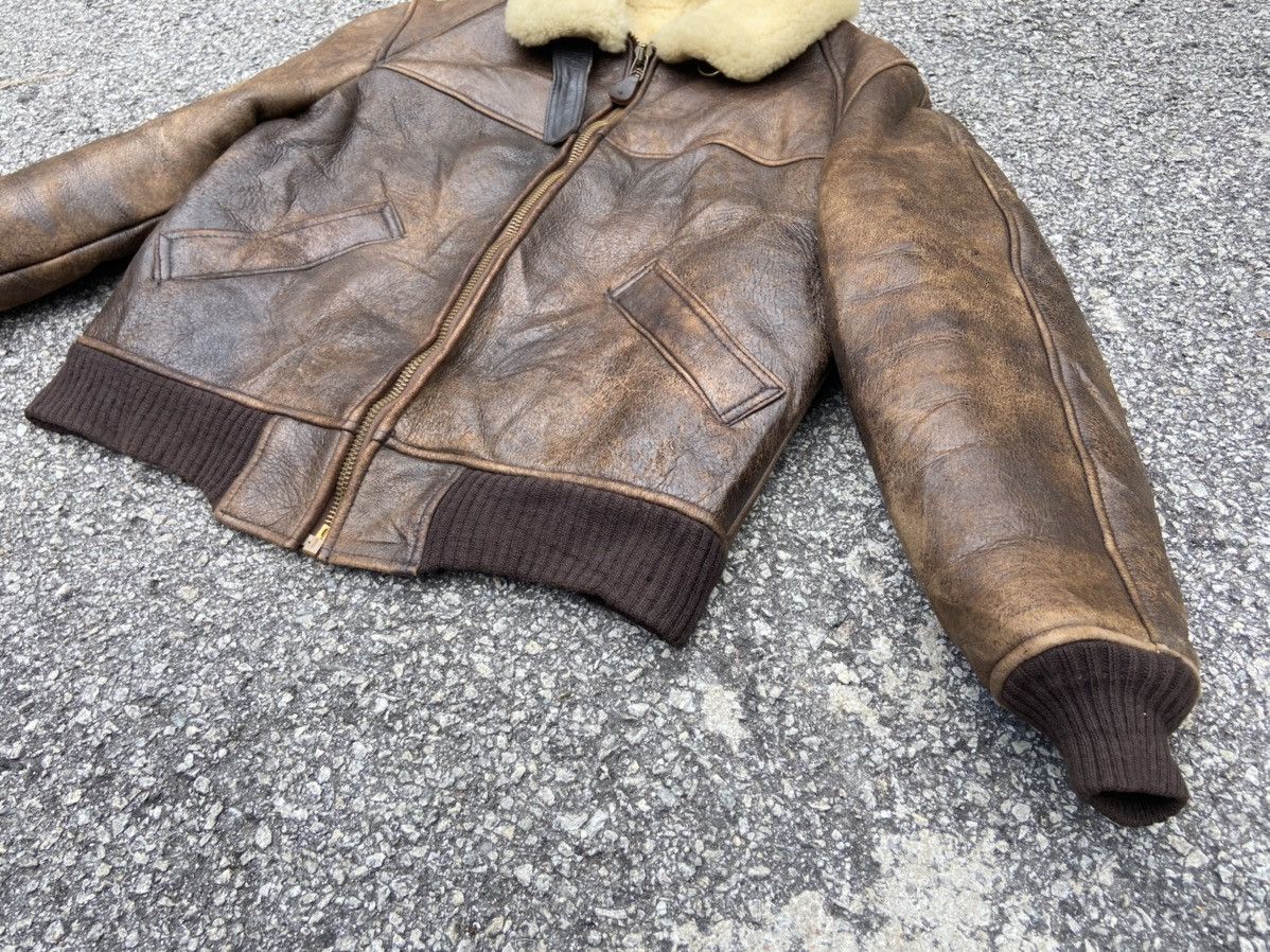 Avirex 80s Avirex Limited B-6 USAAF Shearling Leather Bomber Jacket Size US M / EU 48-50 / 2 - 6 Thumbnail