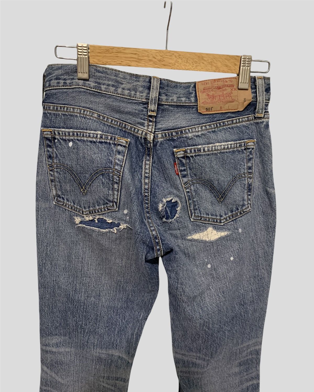 Designer × Levi's × Seditionaries Rare Distressed Ripped Levis 501 Undercover Style Size US 28 / EU 44 - 4 Thumbnail