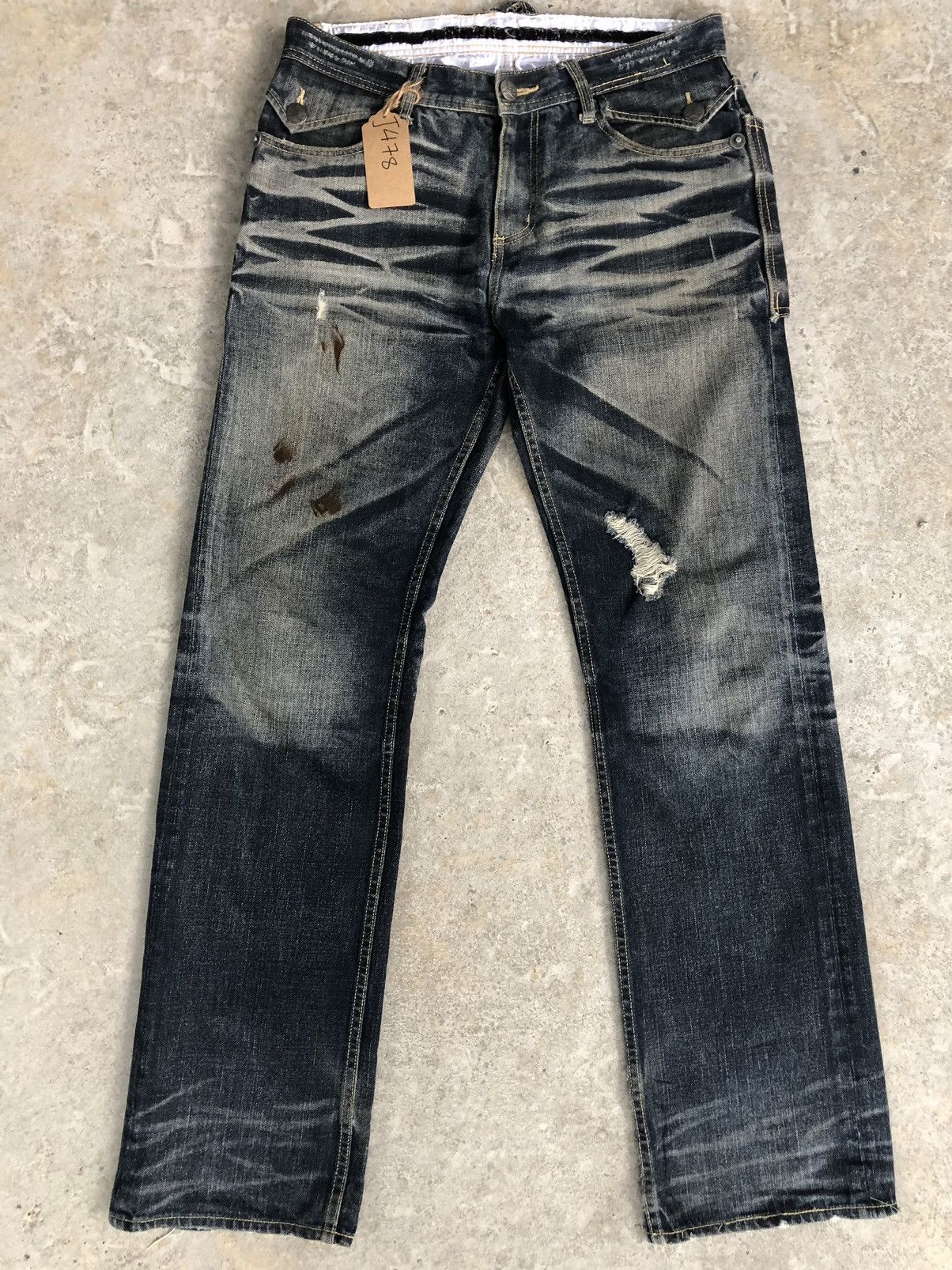 Army Of Me Japanese Skulls army of no Distressed Jeans Size US 34 / EU 50 - 2 Thumbnail