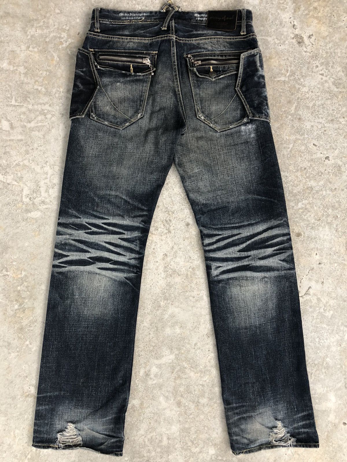 Army Of Me Japanese Skulls army of no Distressed Jeans Size US 34 / EU 50 - 1 Thumbnail