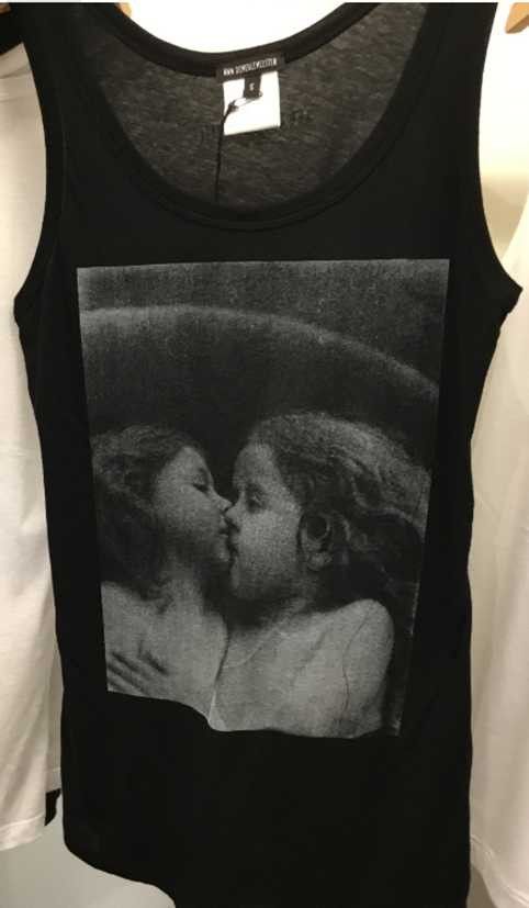 image of Ann Demeulemeester Angel Graphic-Print Tank Top - Black, Men's (Size Small)