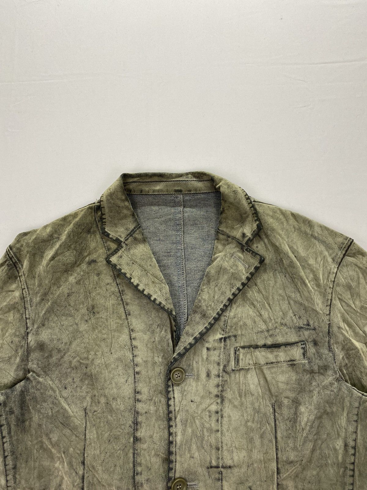 Japanese Brand Baffy Dirty Distressed Velvet Denim Jacket Size US L / EU 52-54 / 3 - 5 Thumbnail