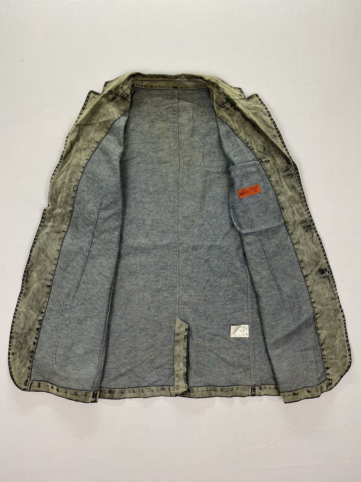 Japanese Brand Baffy Dirty Distressed Velvet Denim Jacket Size US L / EU 52-54 / 3 - 9 Thumbnail