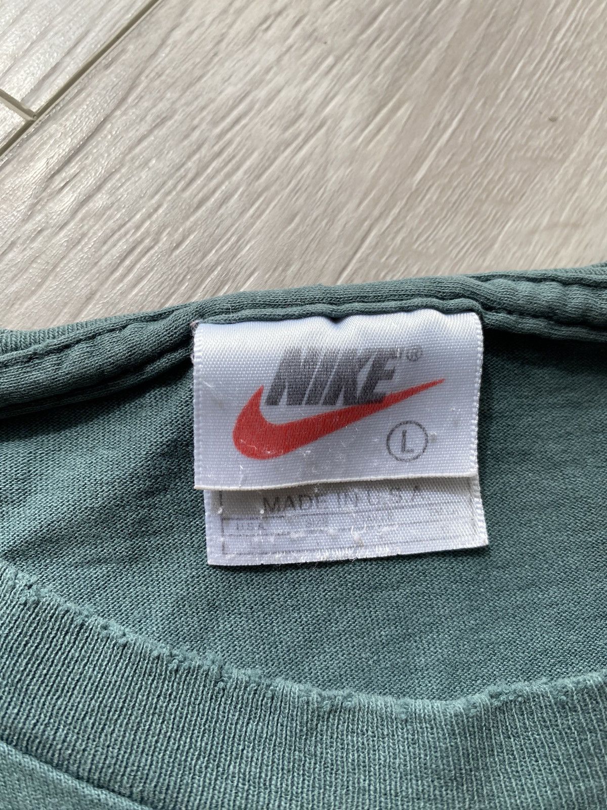 Nike × Vintage Vintage 90s Mini Swoosh Nike Tee Washed Distressed Hype Rare Size US L / EU 52-54 / 3 - 5 Thumbnail