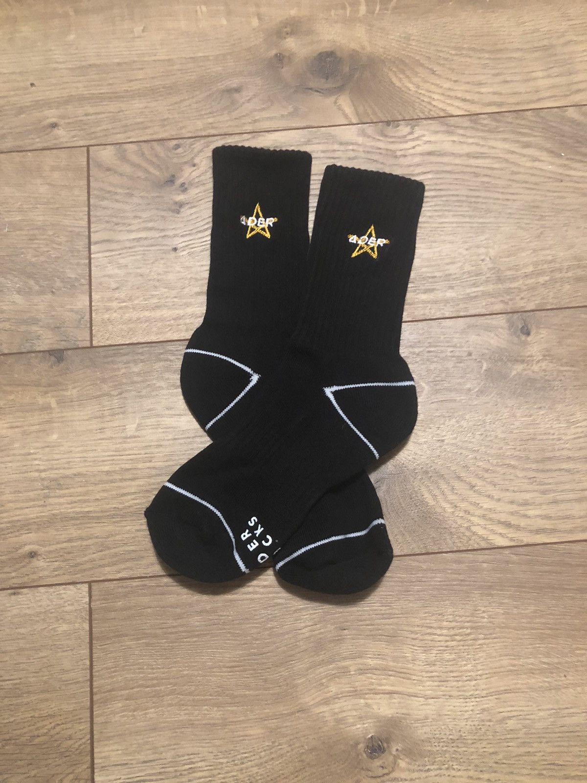 Ader Error Ader Error Star Embroidered Gold Logo Deconstructed Socks Size ONE SIZE - 1 Thumbnail