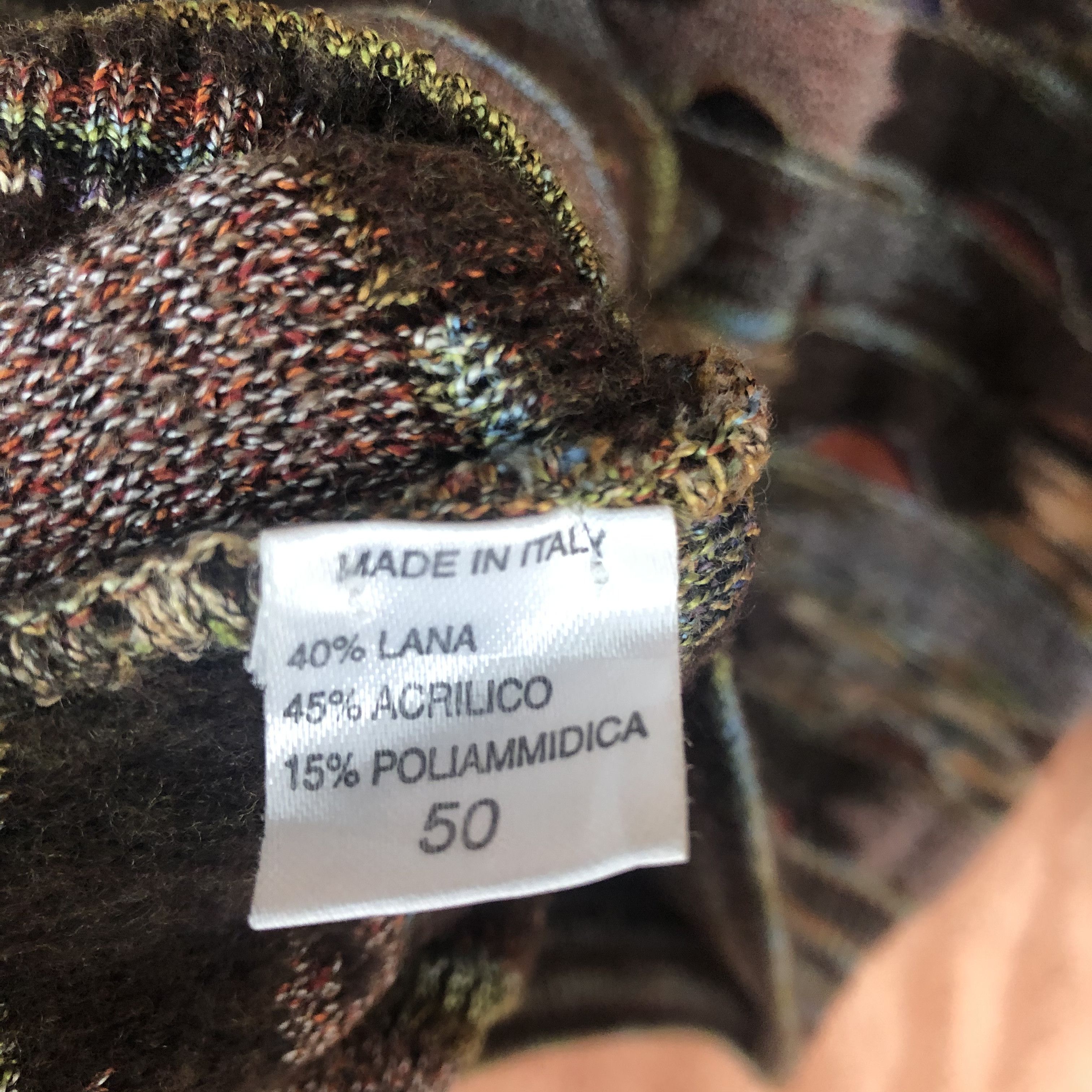 Italia Independent DLL Botto Multicolor distressed made in italy Knitwear #c507 Size US M / EU 48-50 / 2 - 13 Thumbnail