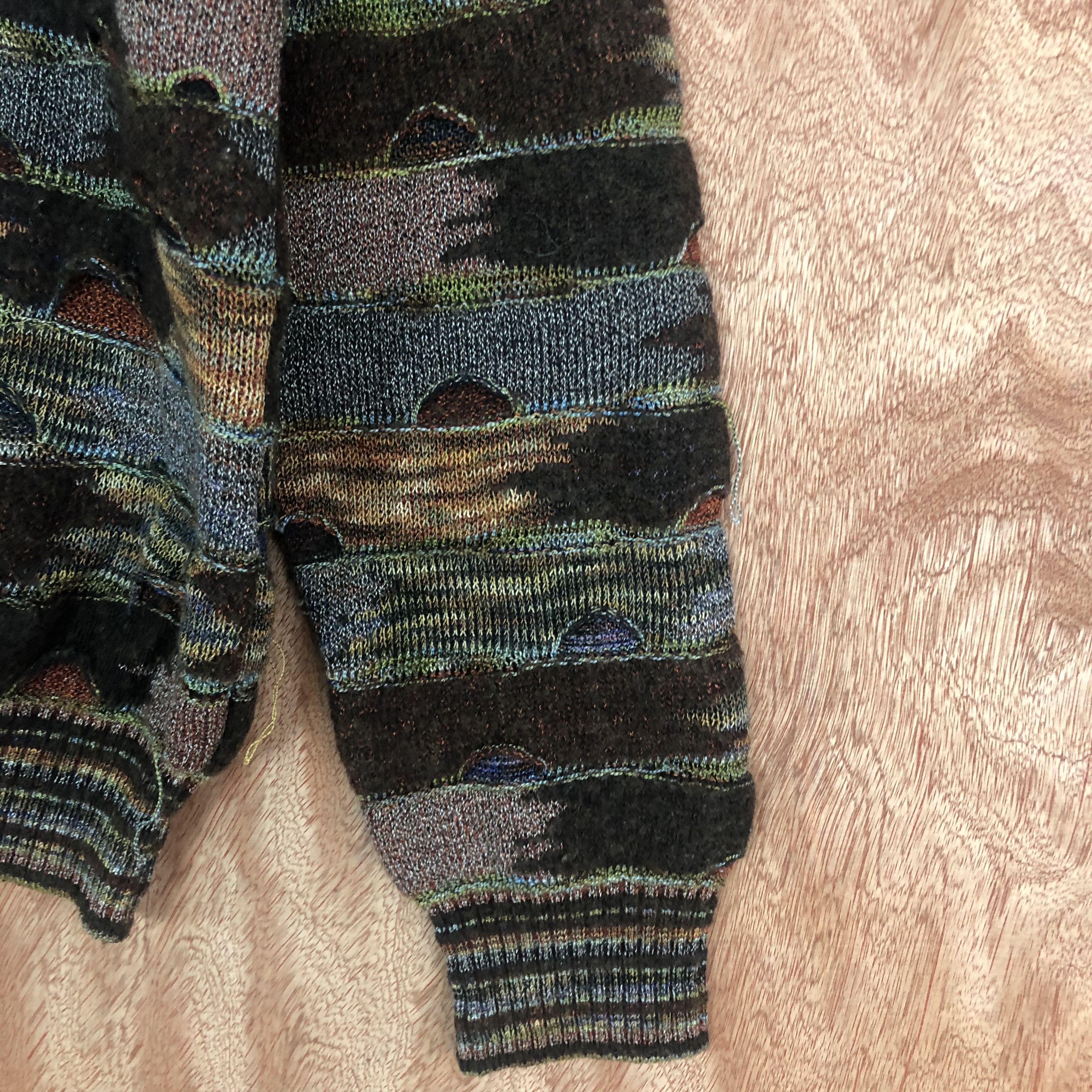Italia Independent DLL Botto Multicolor distressed made in italy Knitwear #c507 Size US M / EU 48-50 / 2 - 5 Thumbnail
