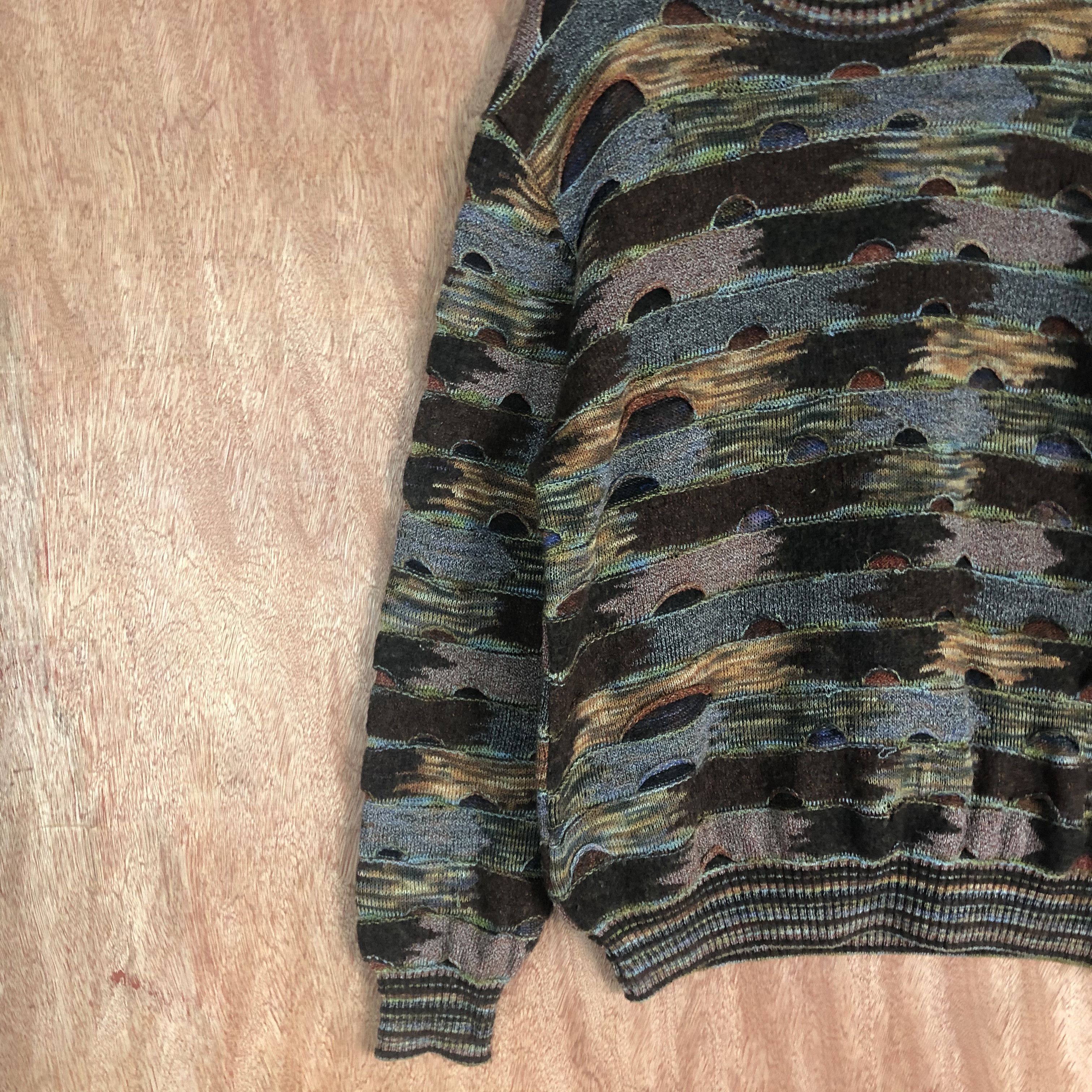 Italia Independent DLL Botto Multicolor distressed made in italy Knitwear #c507 Size US M / EU 48-50 / 2 - 7 Thumbnail