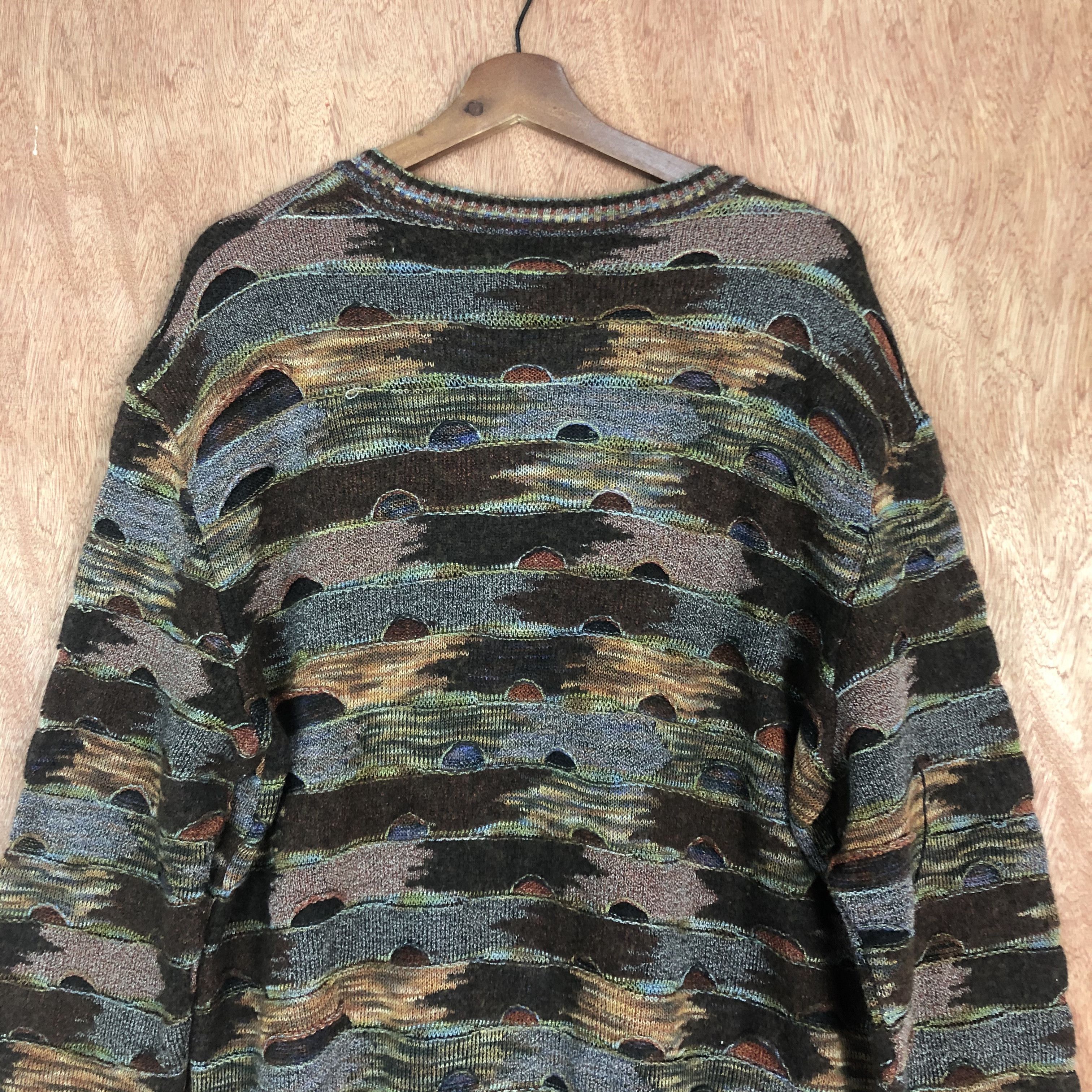 Italia Independent DLL Botto Multicolor distressed made in italy Knitwear #c507 Size US M / EU 48-50 / 2 - 11 Thumbnail