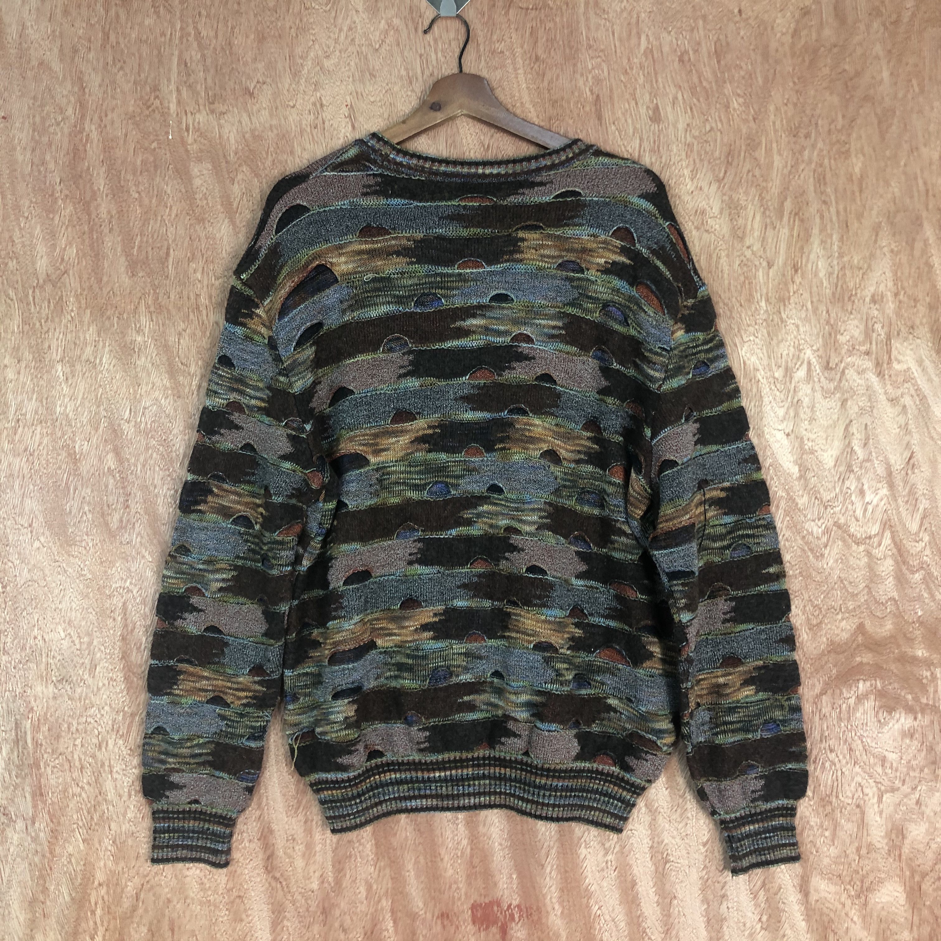 Italia Independent DLL Botto Multicolor distressed made in italy Knitwear #c507 Size US M / EU 48-50 / 2 - 10 Thumbnail
