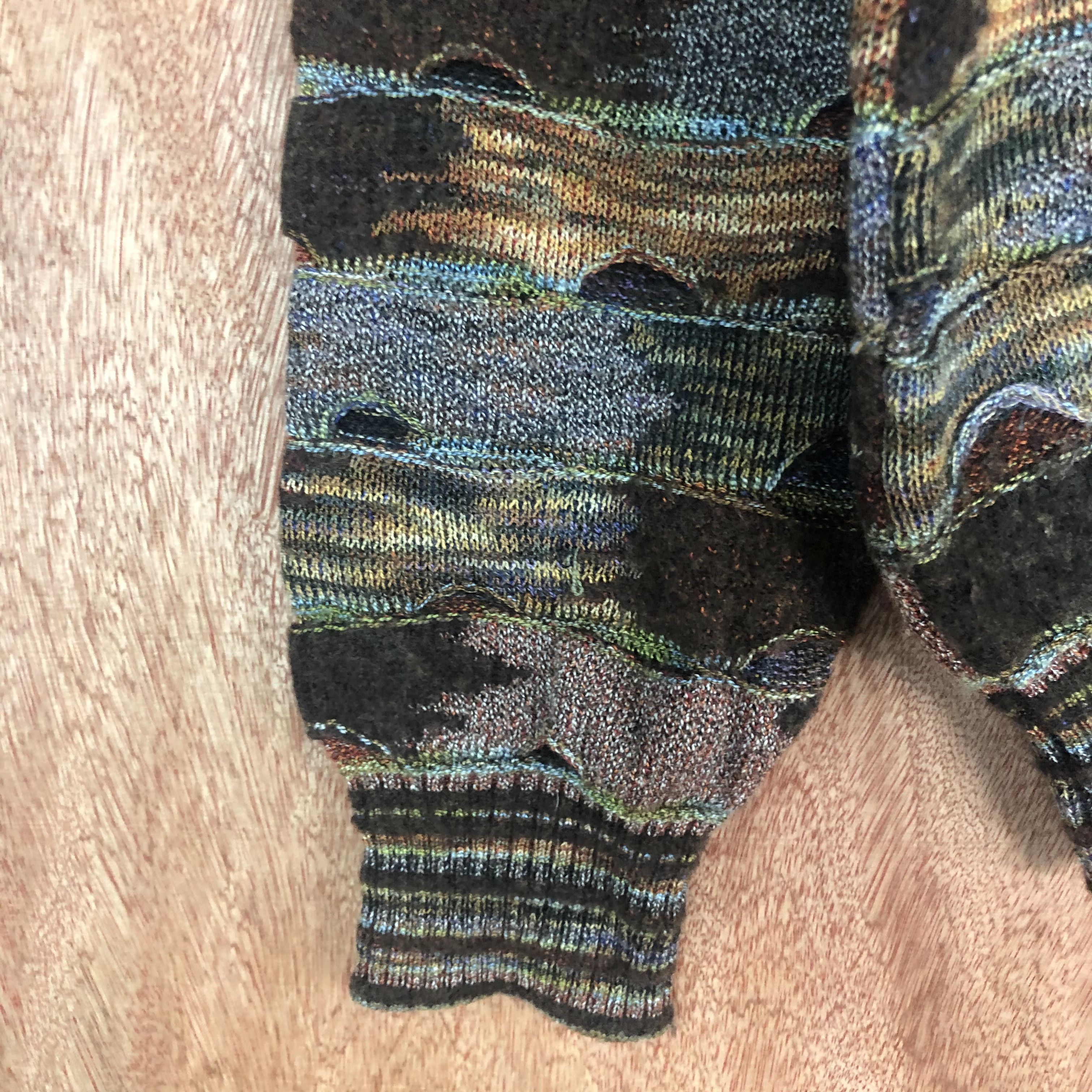 Italia Independent DLL Botto Multicolor distressed made in italy Knitwear #c507 Size US M / EU 48-50 / 2 - 6 Thumbnail