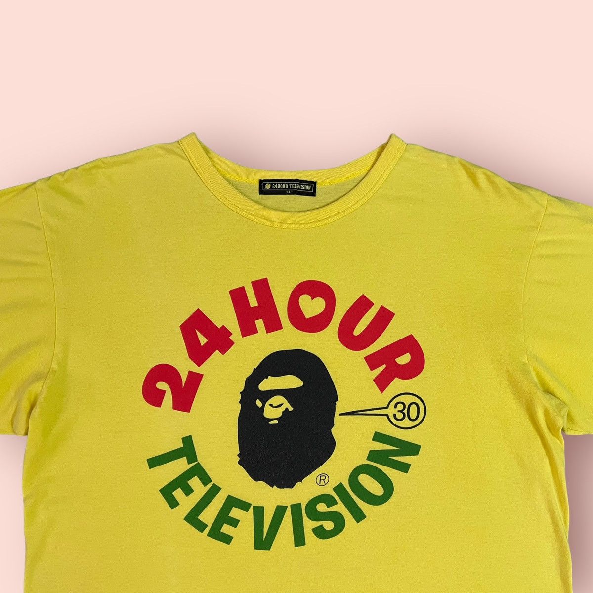 Bape VINTAGE DISTRESSED 24HOUR TELEVISION BAPE HEAD YELLOW Size US L / EU 52-54 / 3 - 2 Thumbnail