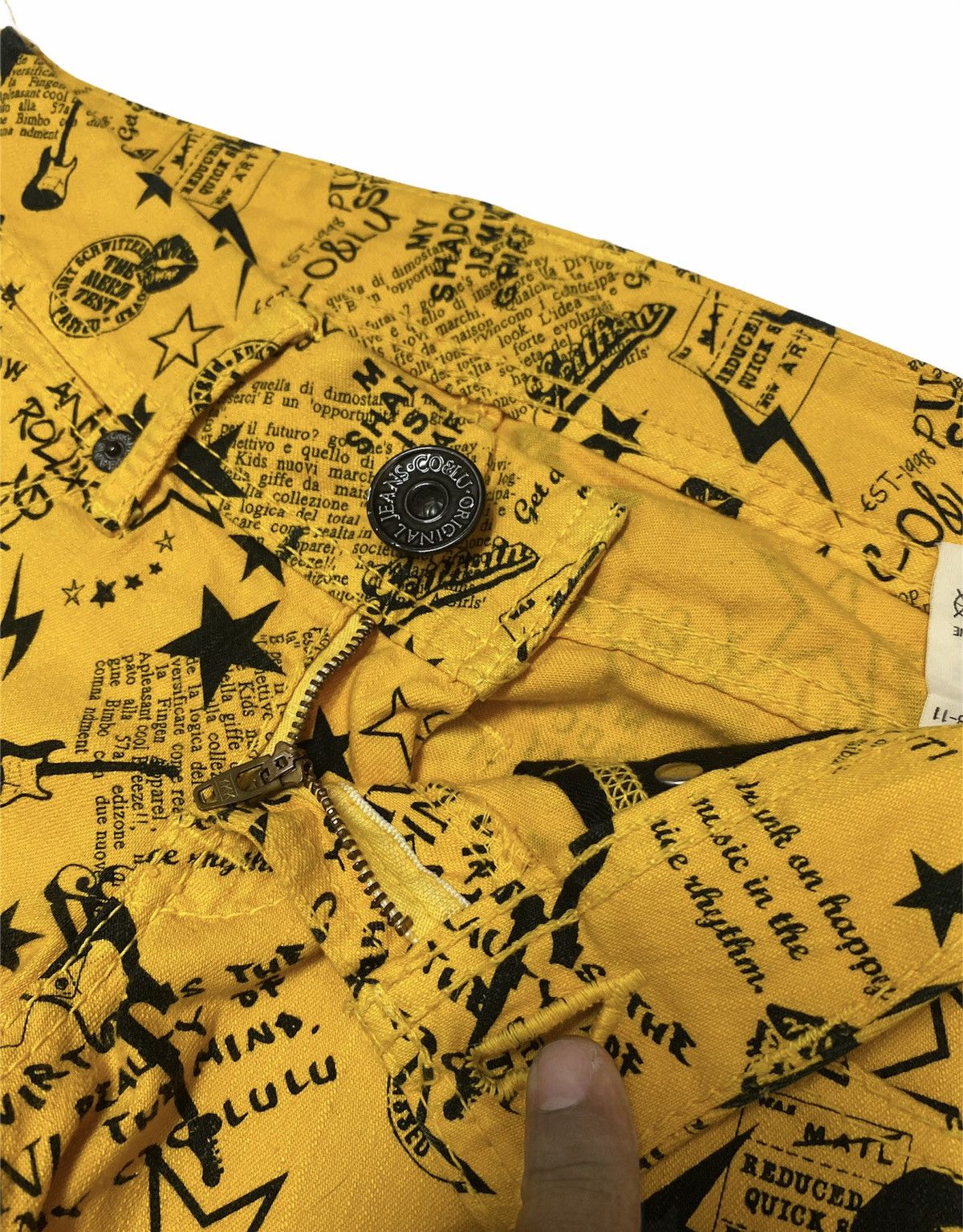 Japanese Brand × Vintage Japanese Co&Lu Rock & Roll Over Print Denim Jeans Hysteric Size US 30 / EU 46 - 9 Thumbnail