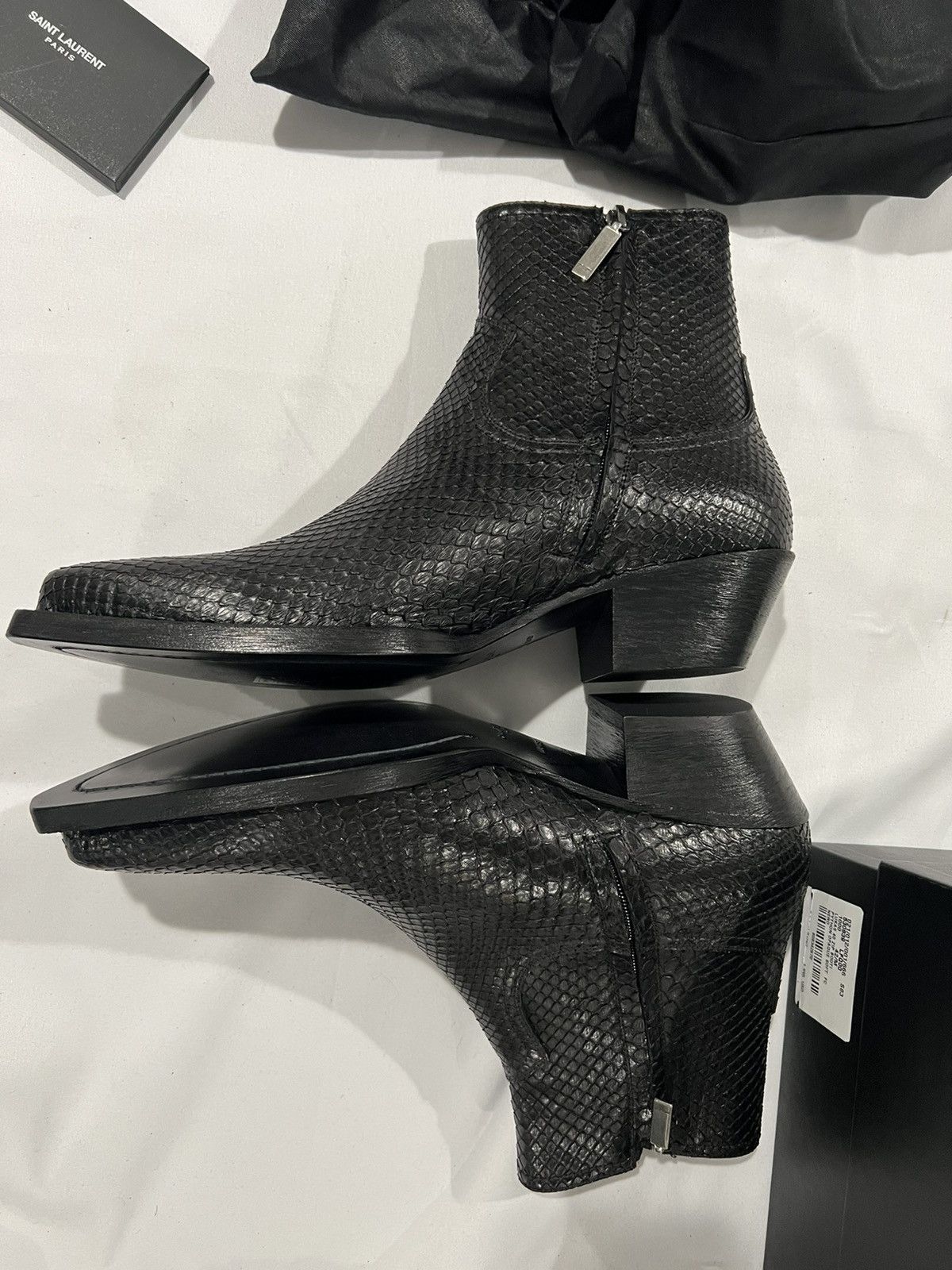Saint Laurent Paris Saint Laurent Lukas python boots. 42.5/9.5. $1995 Size US 9.5 / EU 42-43 - 4 Thumbnail