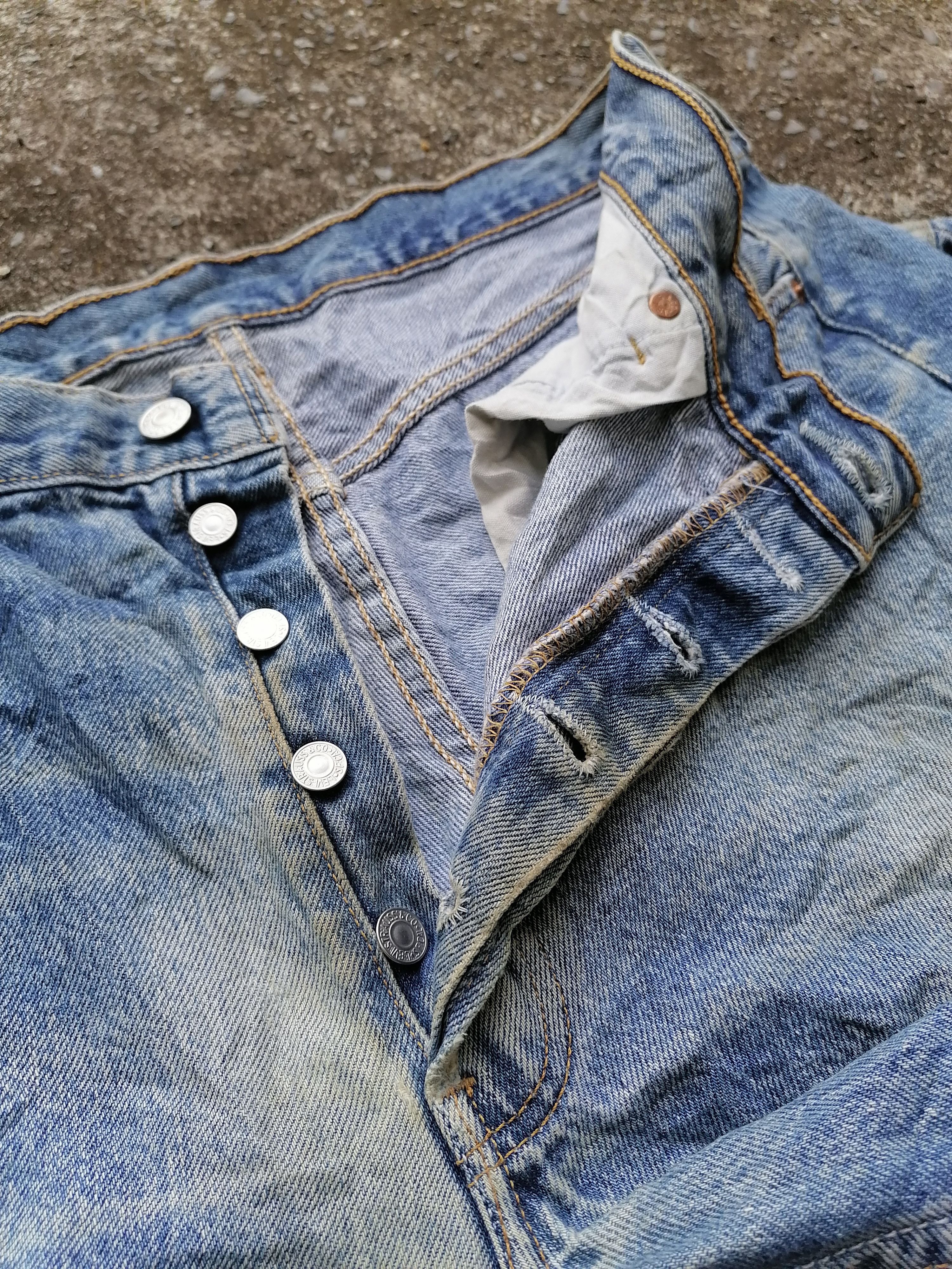 Levi's × Levi's Vintage Clothing 501 Levi's Strauss Fly Button Denim Jeans Size US 34 / EU 50 - 4 Thumbnail