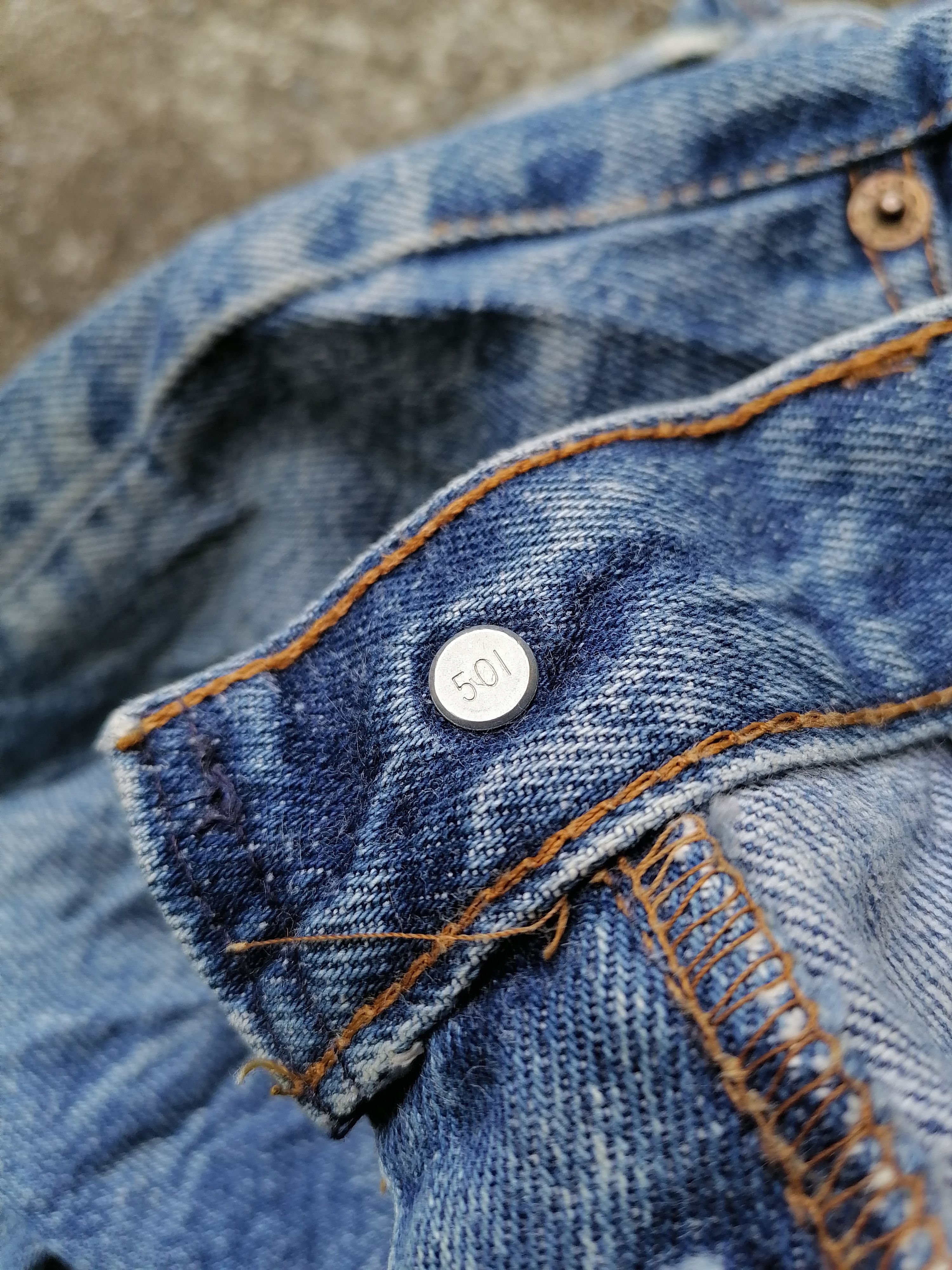 Levi's × Levi's Vintage Clothing Levi's Strauss 501 Distressed Fly Button Denim Jeans Size US 28 / EU 44 - 4 Thumbnail