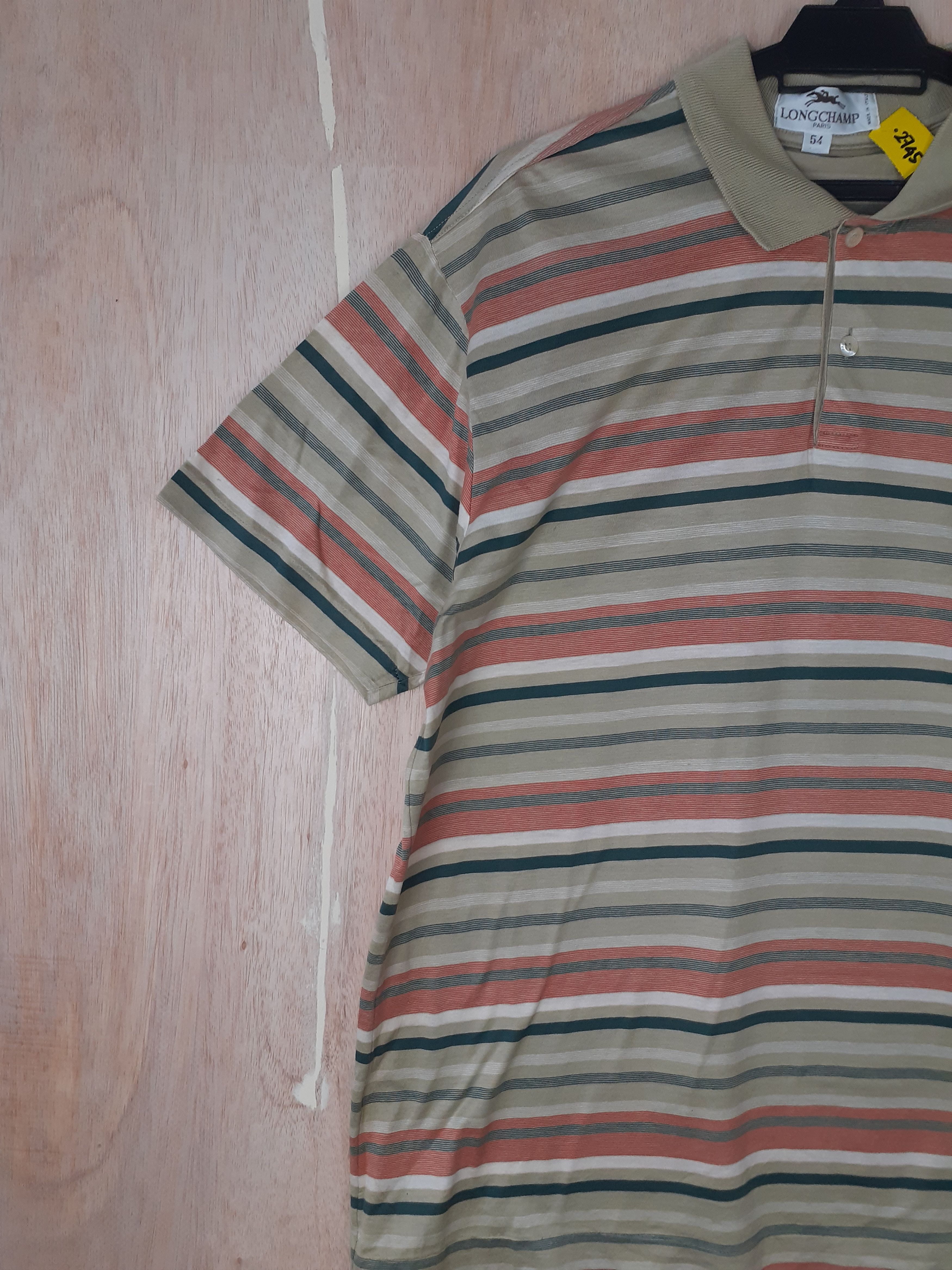 Longchamp DL Longchamp vintage stripe collar shirt #2745 Size US L / EU 52-54 / 3 - 2 Thumbnail