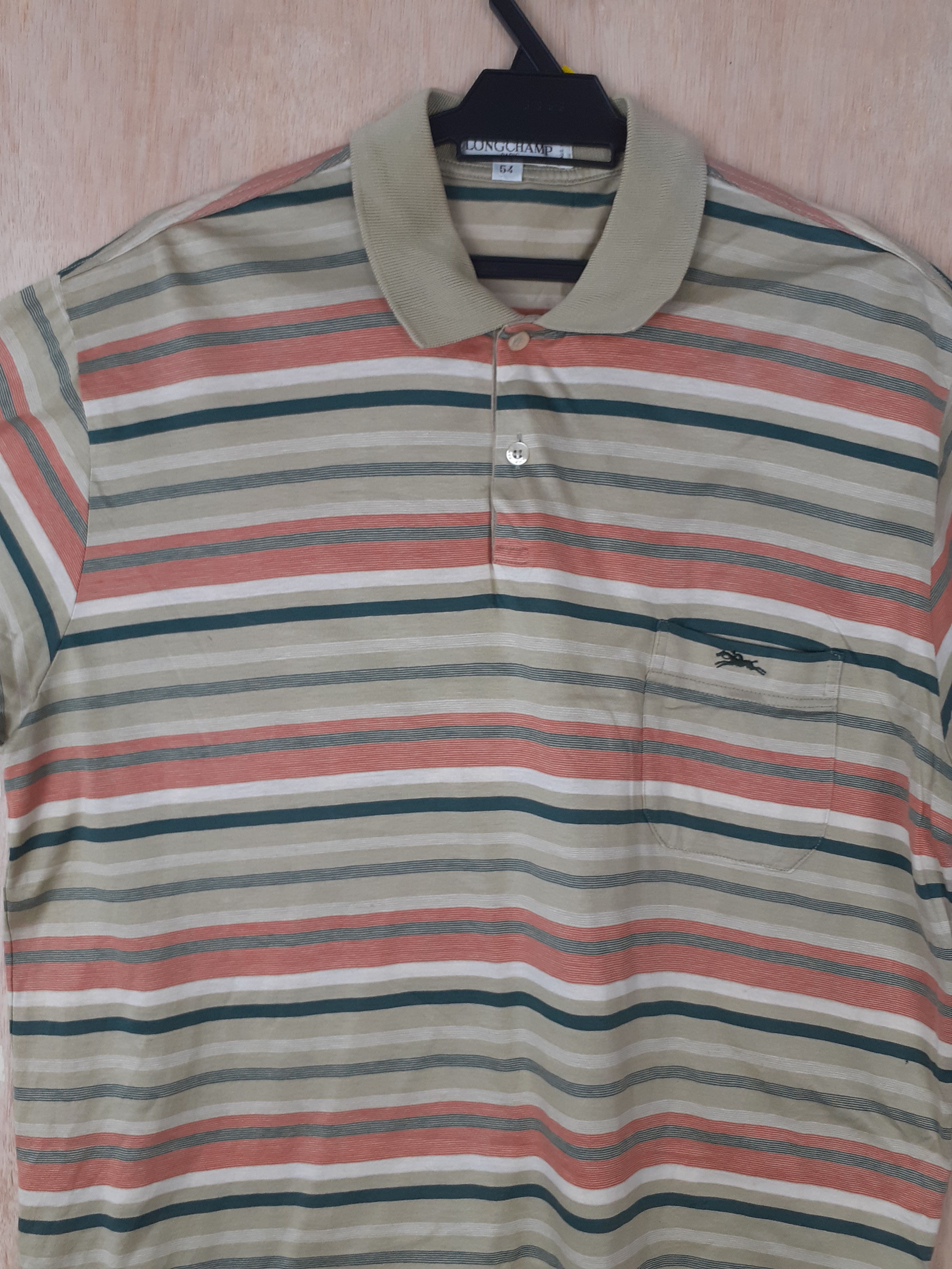 Longchamp DL Longchamp vintage stripe collar shirt #2745 Size US L / EU 52-54 / 3 - 4 Thumbnail