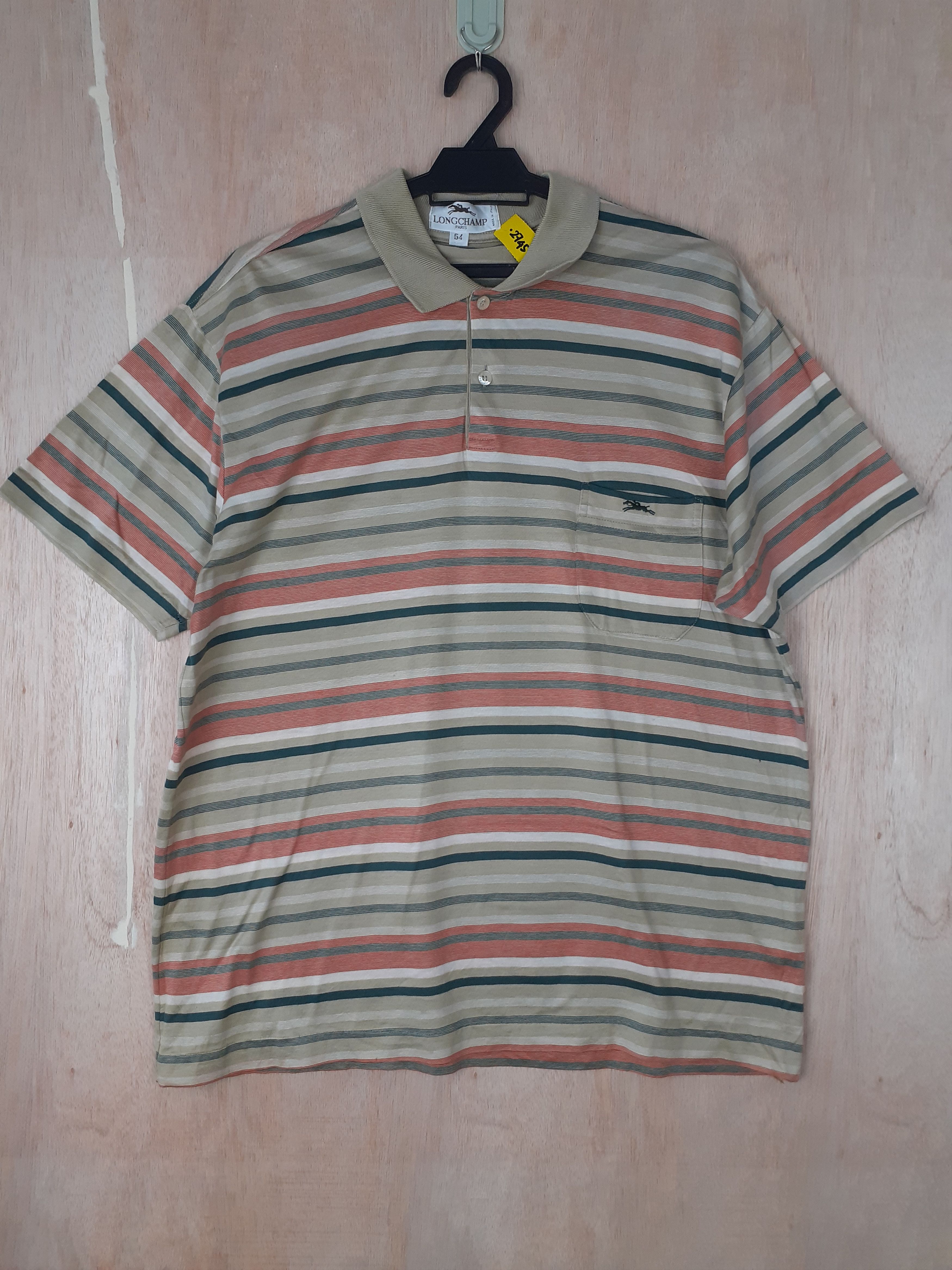 Longchamp DL Longchamp vintage stripe collar shirt #2745 Size US L / EU 52-54 / 3 - 1 Thumbnail