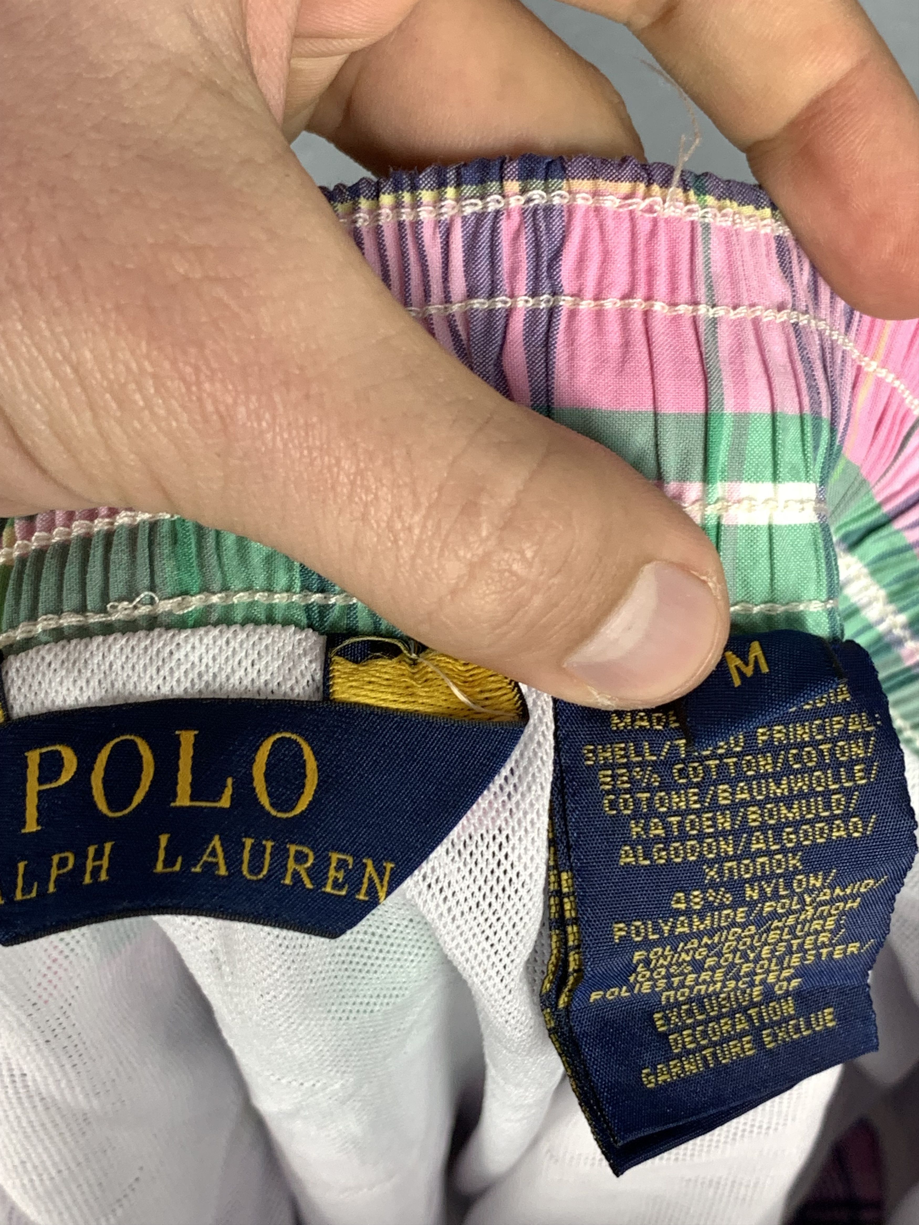 Lauren Ralph Lauren × Polo Ralph Lauren × Vintage Polo Ralph Lauren Vintage Mens Nylon Swimming Shorts Size US 32 / EU 48 - 8 Thumbnail