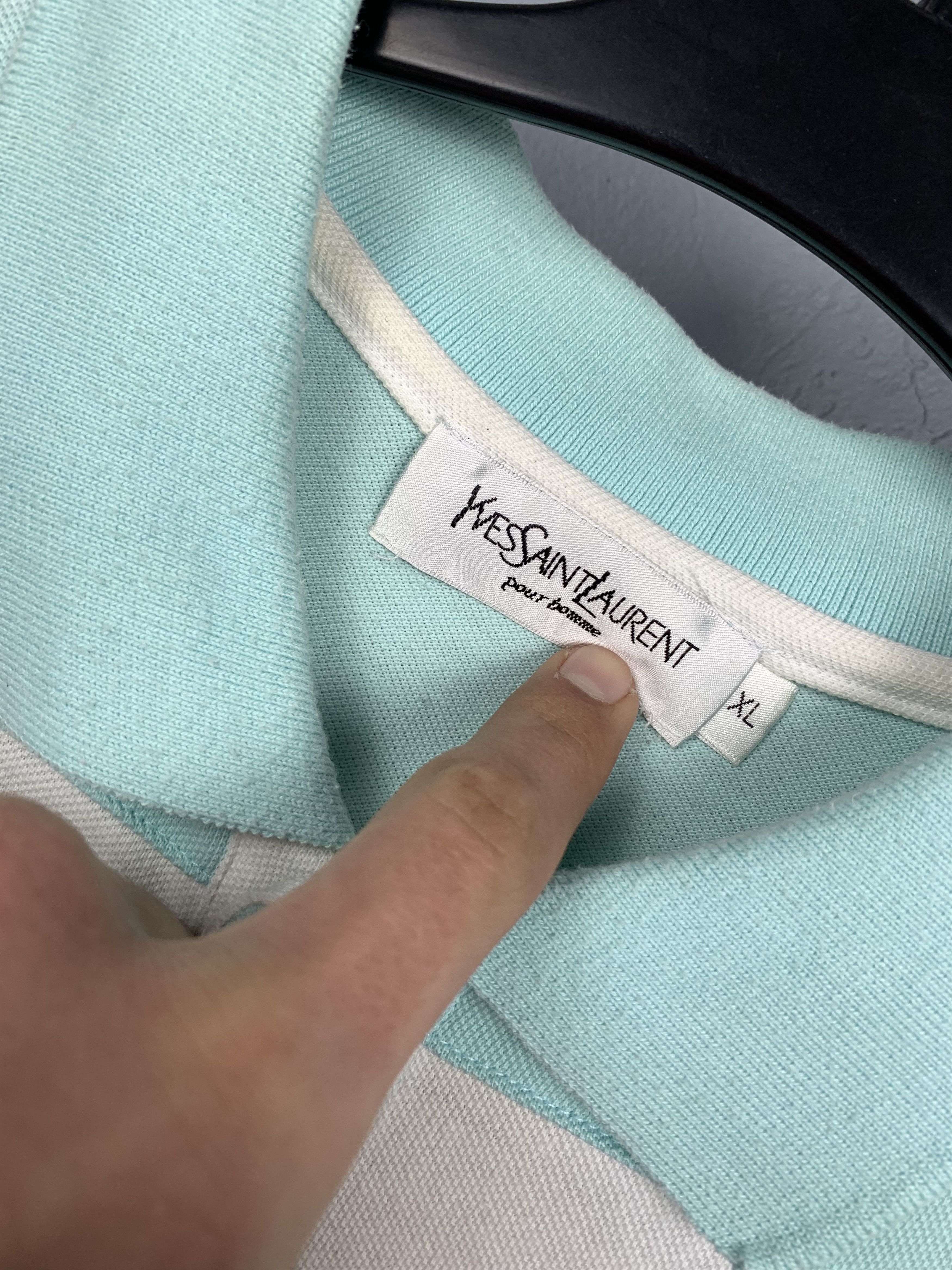 Yves Saint Laurent Yves Saint Laurent YSL Vintage Mens Striped Polo Shirt Size US XL / EU 56 / 4 - 3 Thumbnail