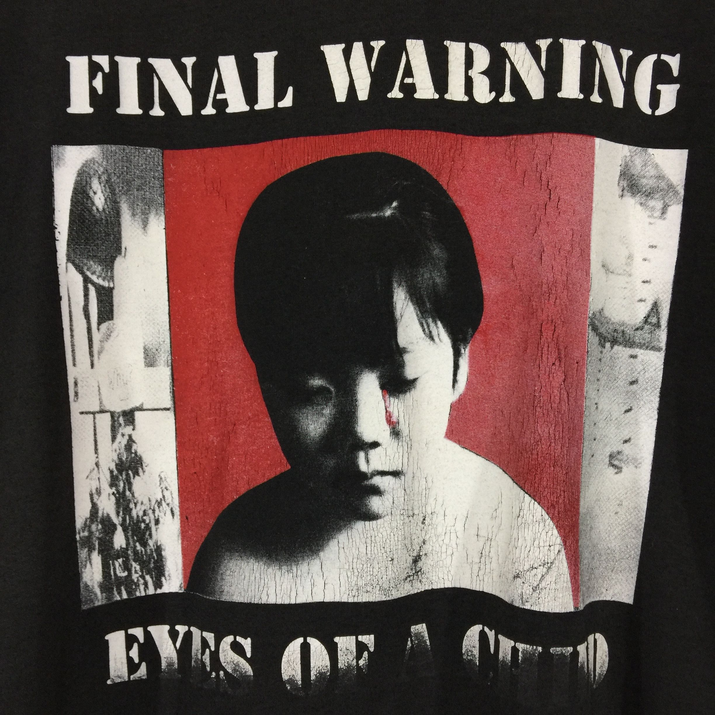 Band Tees × Vintage Final warning eyes of a child NYC punk vtg 90s tshirt Size US M / EU 48-50 / 2 - 3 Thumbnail
