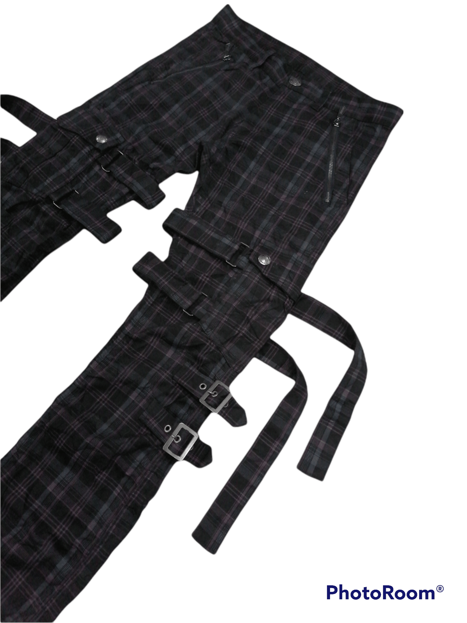 パンツ Bernings Sho Bondage Gimmick Cago Pants Bernings Sho Tartan Plaid Gothic Bondage Pants