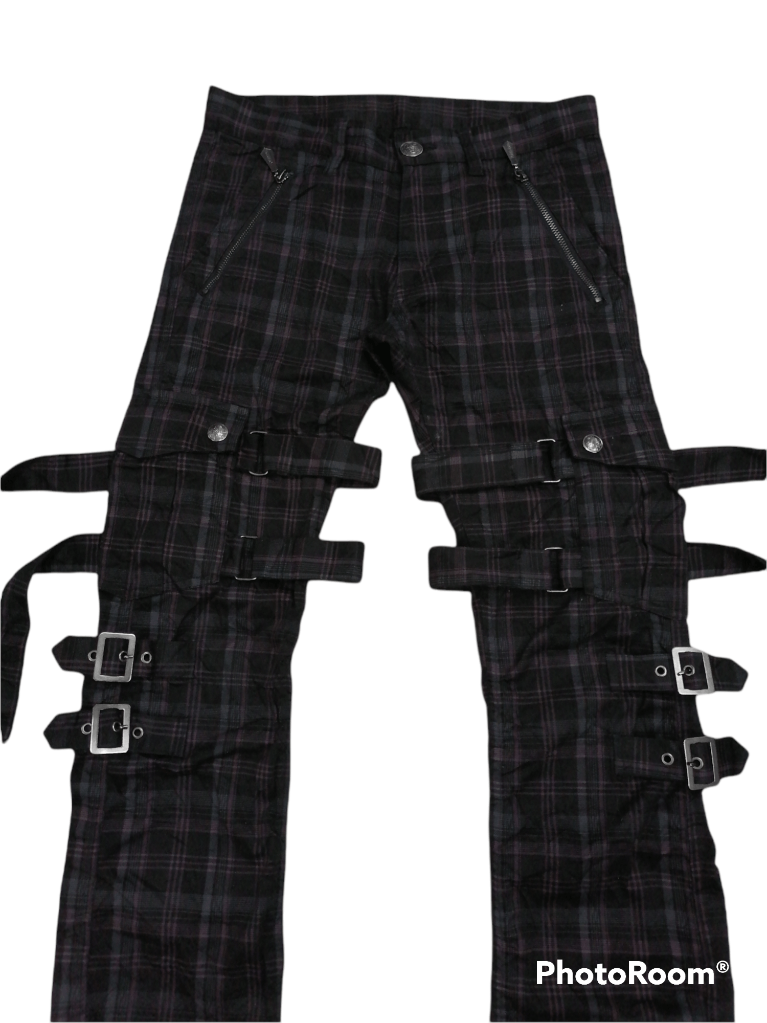 Hysteric Glamour × Seditionaries Bernings Sho Tartan Plaid Gothic Bondage Pants Size US 29 - 5 Thumbnail