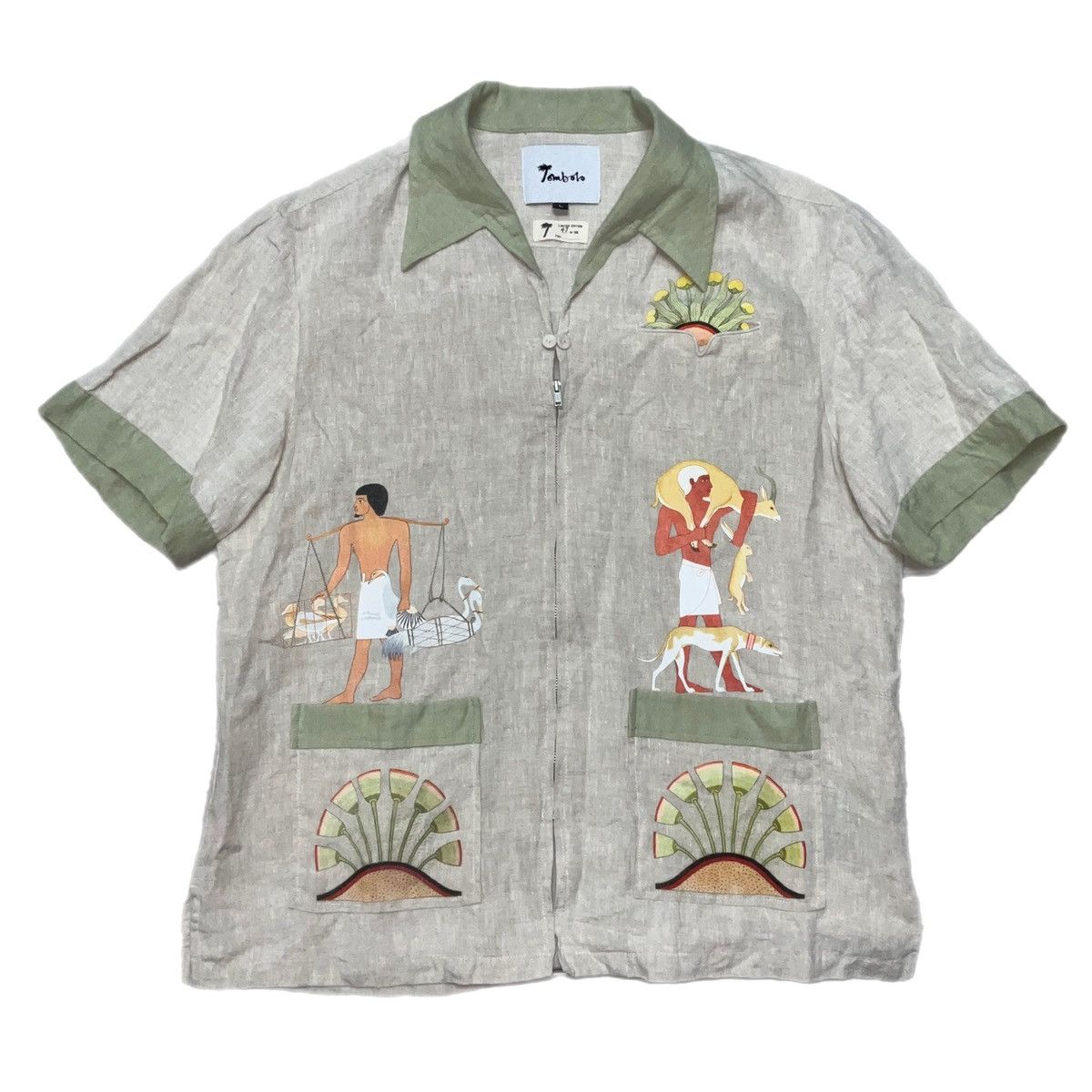 image of Tombolo Limited Edition Linen Polo 47/500 in Off White, Men's (Size Large)