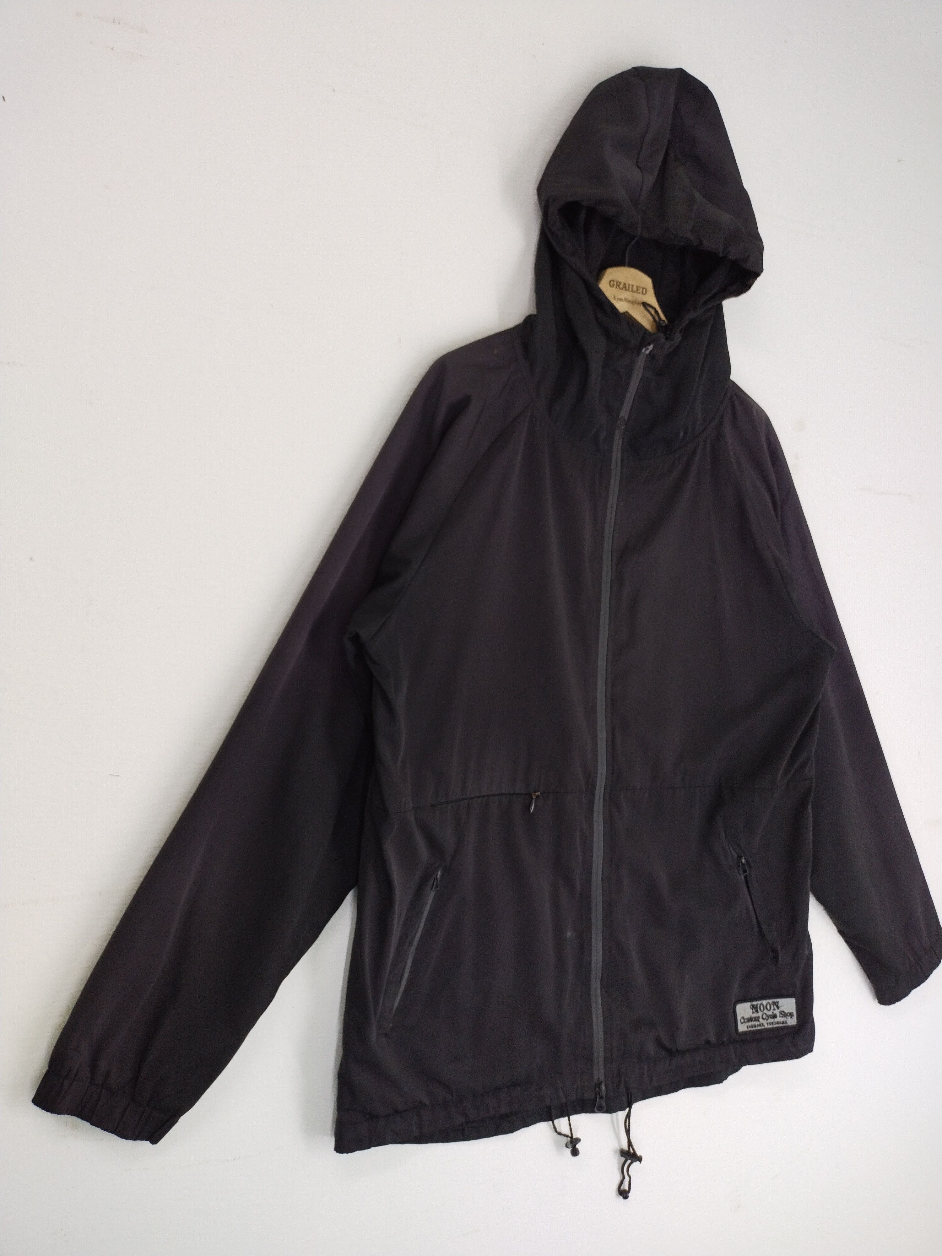 Japanese Brand × Moon Collective × Vintage VINTAGE MOON CUSTOM CYCLE SHOP HOODIE LIGHT JACKET Size US L / EU 52-54 / 3 - 9 Thumbnail