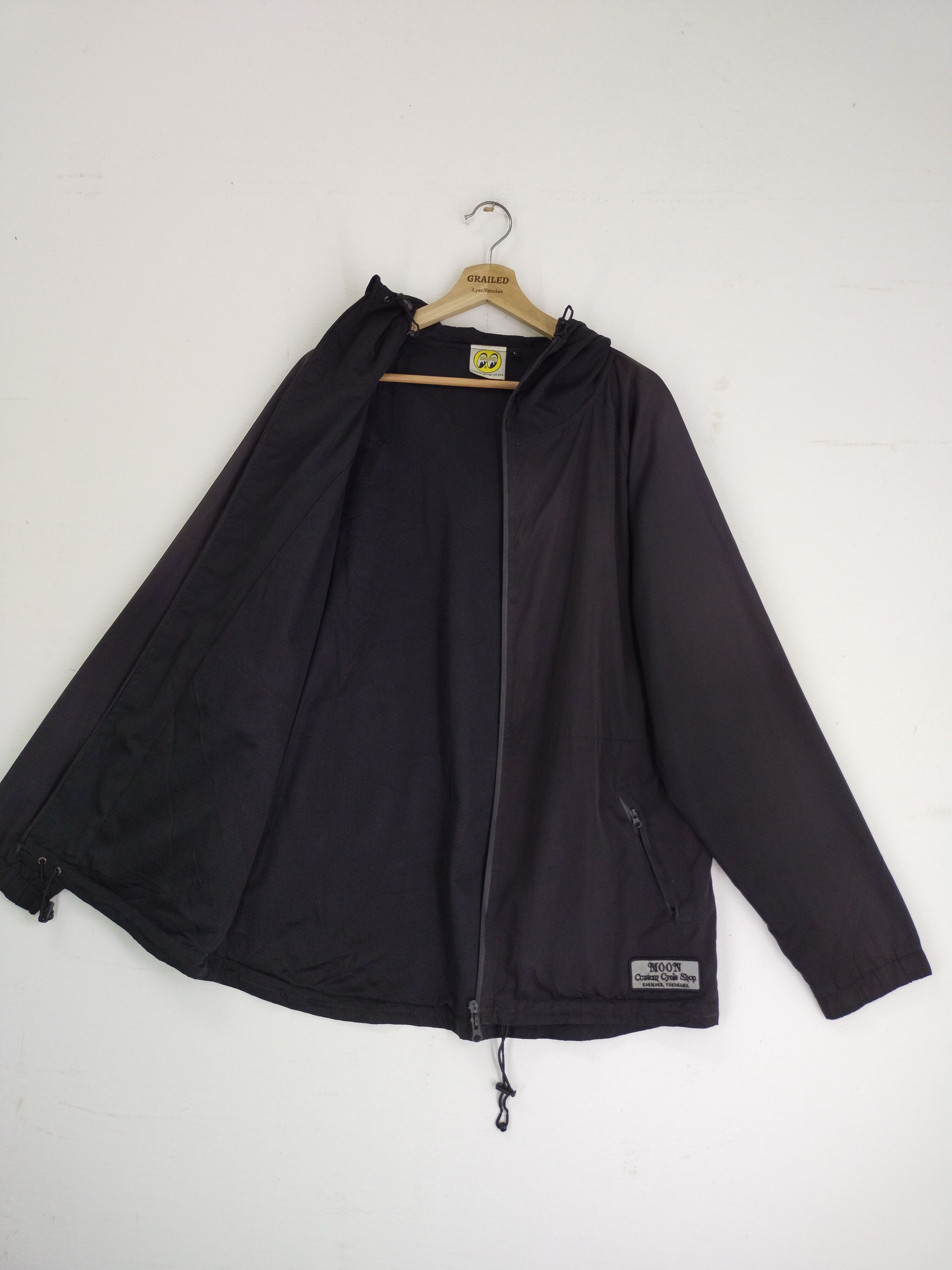 Japanese Brand × Moon Collective × Vintage VINTAGE MOON CUSTOM CYCLE SHOP HOODIE LIGHT JACKET Size US L / EU 52-54 / 3 - 11 Thumbnail