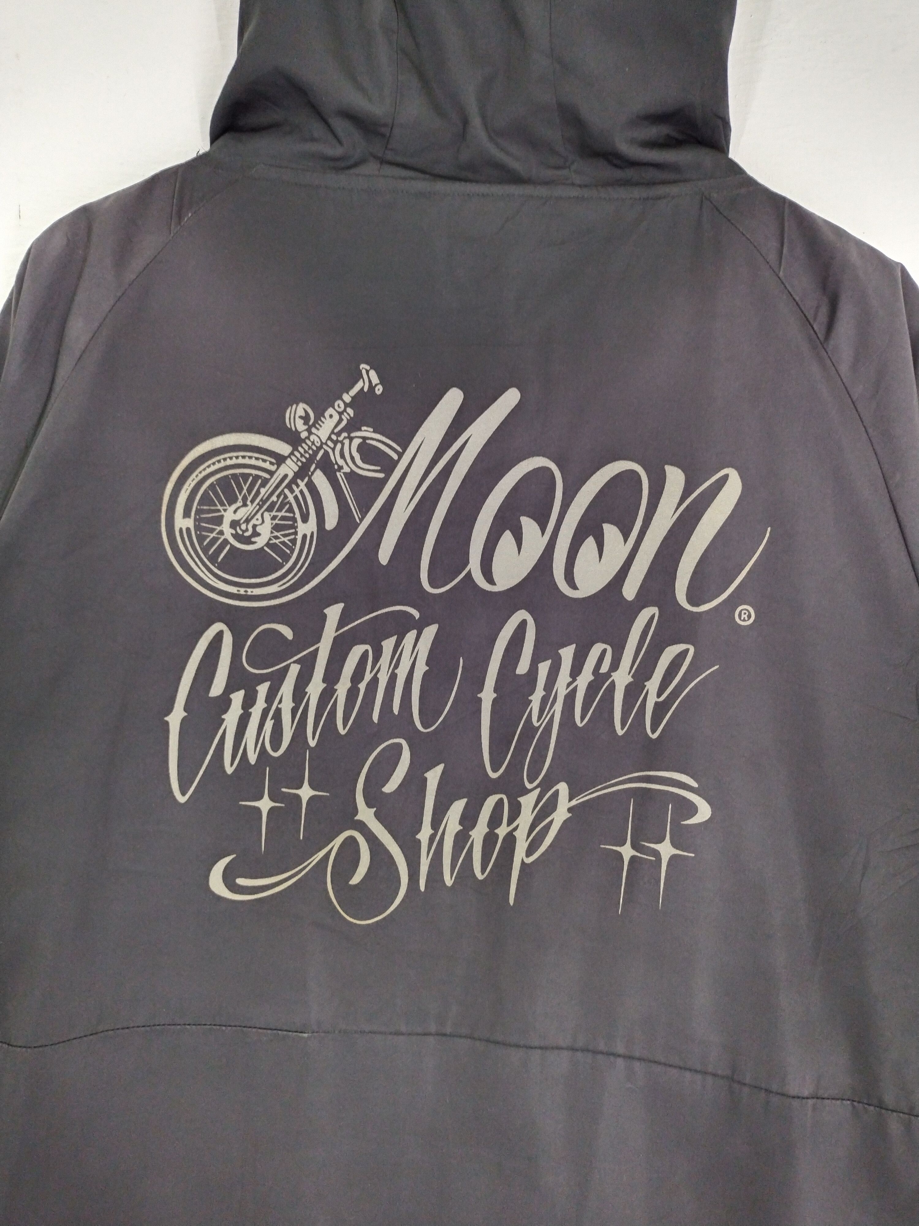Japanese Brand × Moon Collective × Vintage VINTAGE MOON CUSTOM CYCLE SHOP HOODIE LIGHT JACKET Size US L / EU 52-54 / 3 - 14 Thumbnail