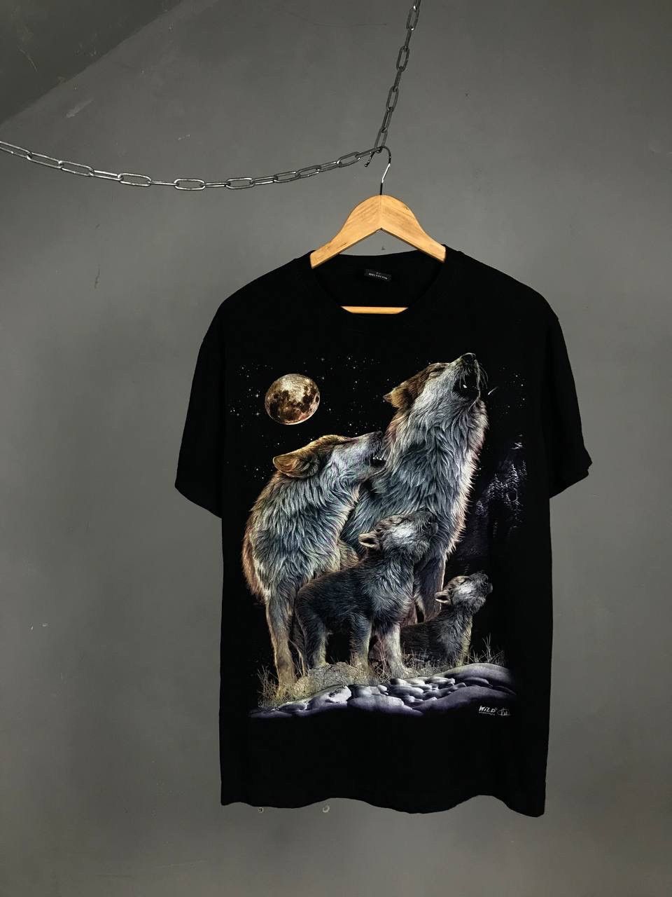 Vintage Wolf animal American vintage overprinted tee Size US L / EU 52-54 / 3 - 1 Thumbnail