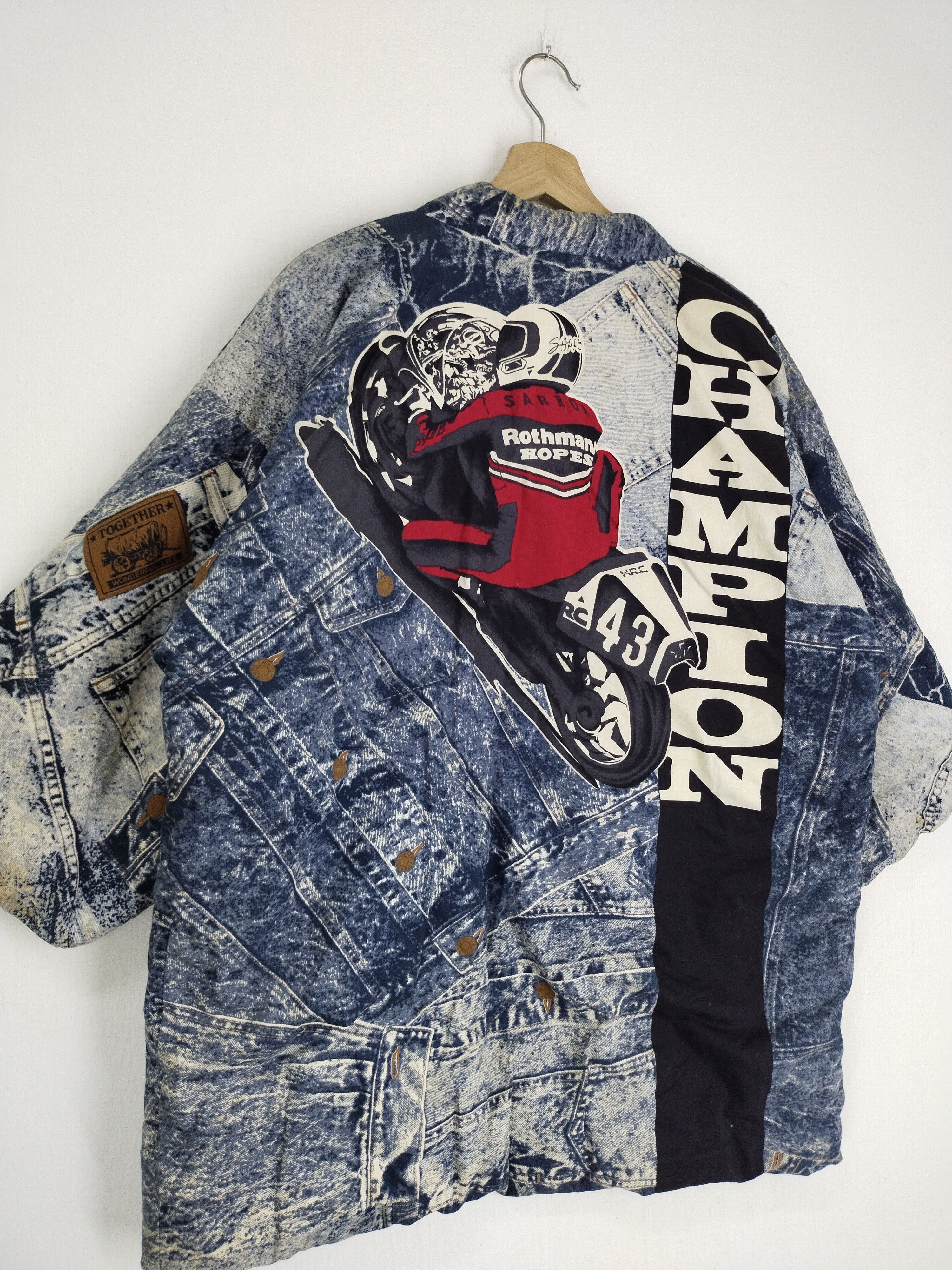Vintage VINTAGE KIMONO CHAMPION ROTHMAN JEANS OVERPRINT PLAYBALL Size US M / EU 48-50 / 2 - 1 Thumbnail