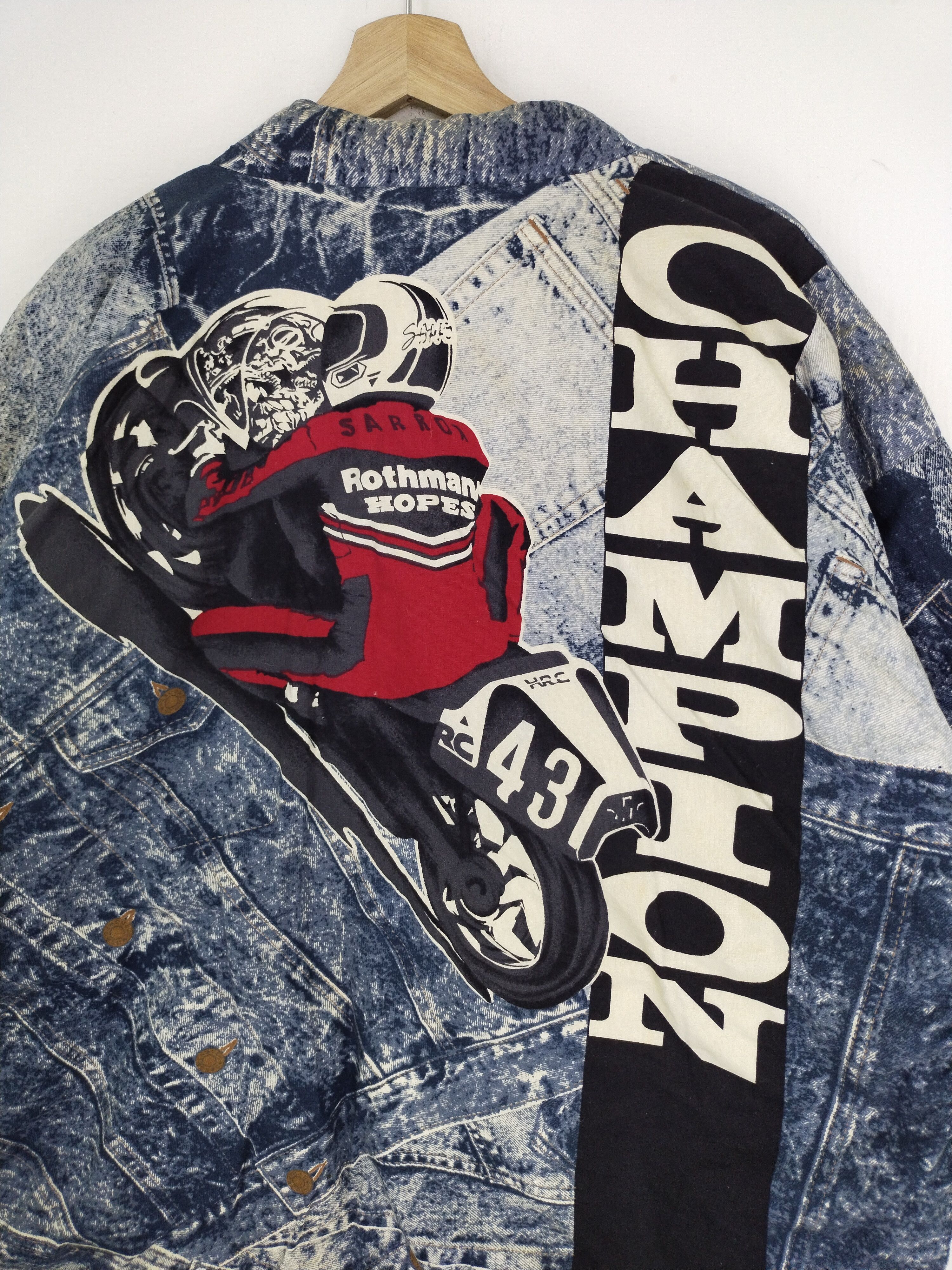 Vintage VINTAGE KIMONO CHAMPION ROTHMAN JEANS OVERPRINT PLAYBALL Size US M / EU 48-50 / 2 - 3 Thumbnail