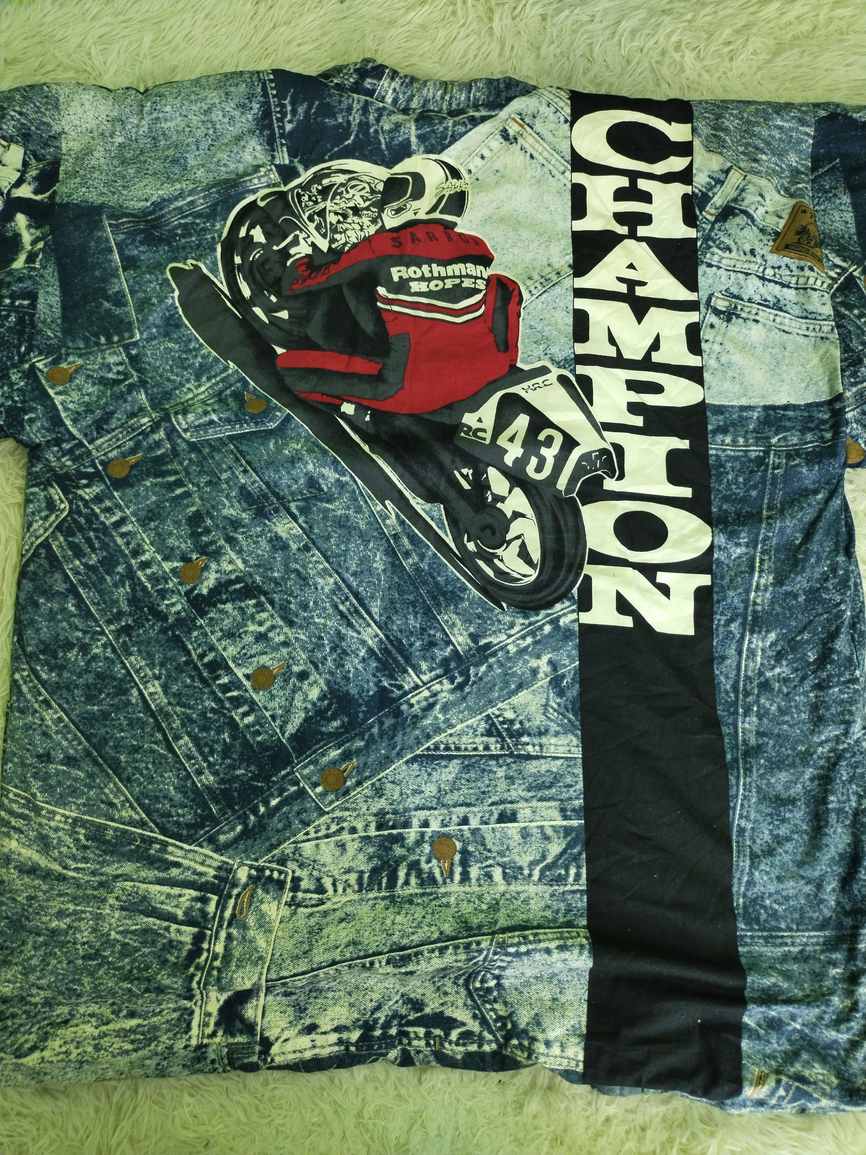 Vintage VINTAGE KIMONO CHAMPION ROTHMAN JEANS OVERPRINT PLAYBALL Size US M / EU 48-50 / 2 - 19 Thumbnail