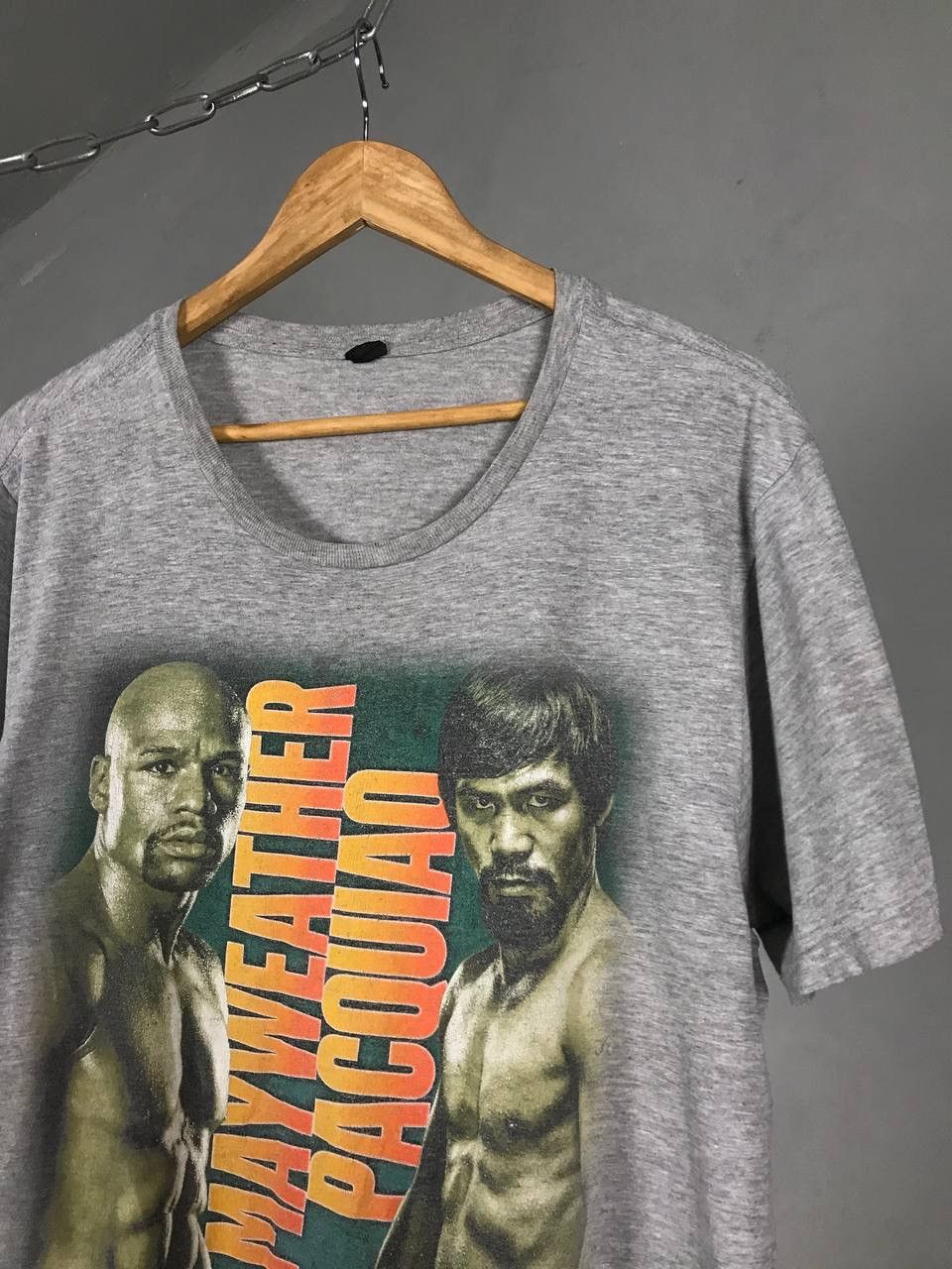 Vintage Floyd Mayweather x Pacquiao vintage box gray sportwear tee Size US L / EU 52-54 / 3 - 2 Thumbnail