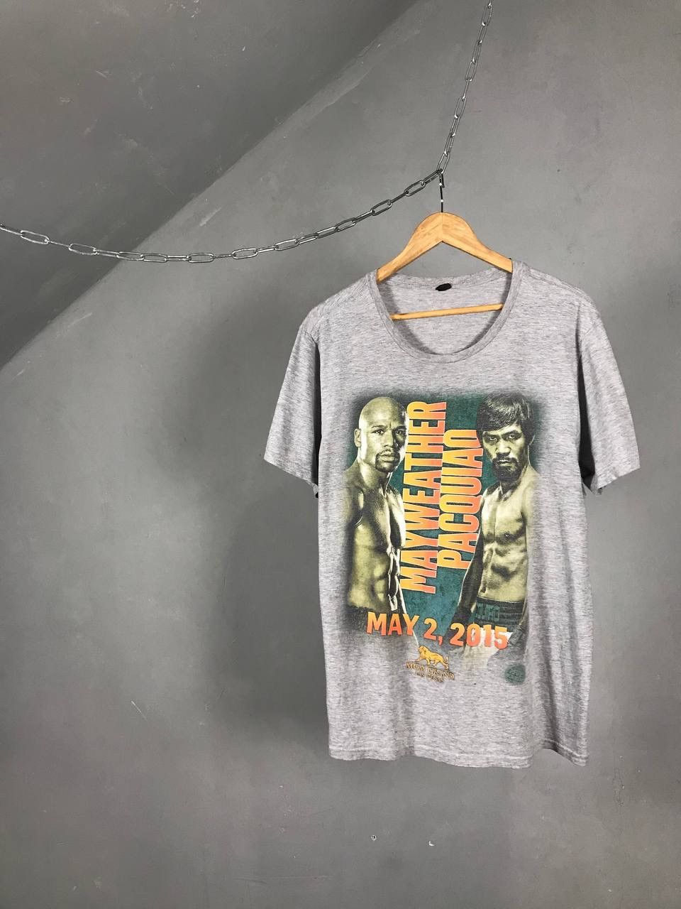 Vintage Floyd Mayweather x Pacquiao vintage box gray sportwear tee Size US L / EU 52-54 / 3 - 1 Thumbnail