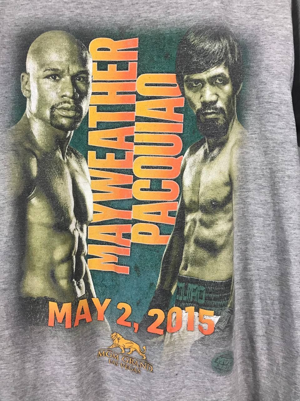 Vintage Floyd Mayweather x Pacquiao vintage box gray sportwear tee Size US L / EU 52-54 / 3 - 3 Thumbnail