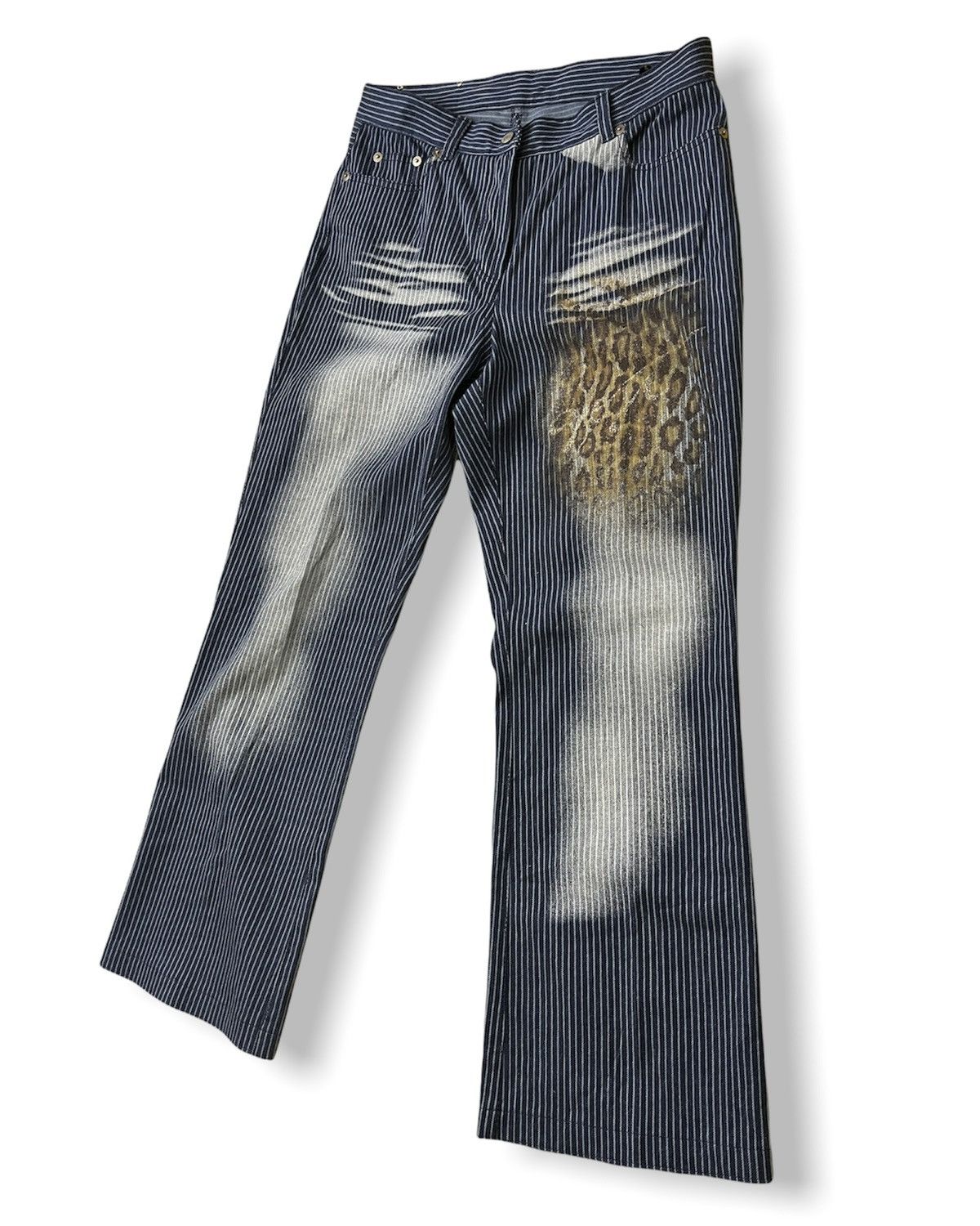 Japanese Brand × KOJIMA GENES × Vintage HICKORY DENIM KOJIMA JEANS ACID WASH LEOPARD PAINT Size US 30 / EU 46 - 5 Thumbnail