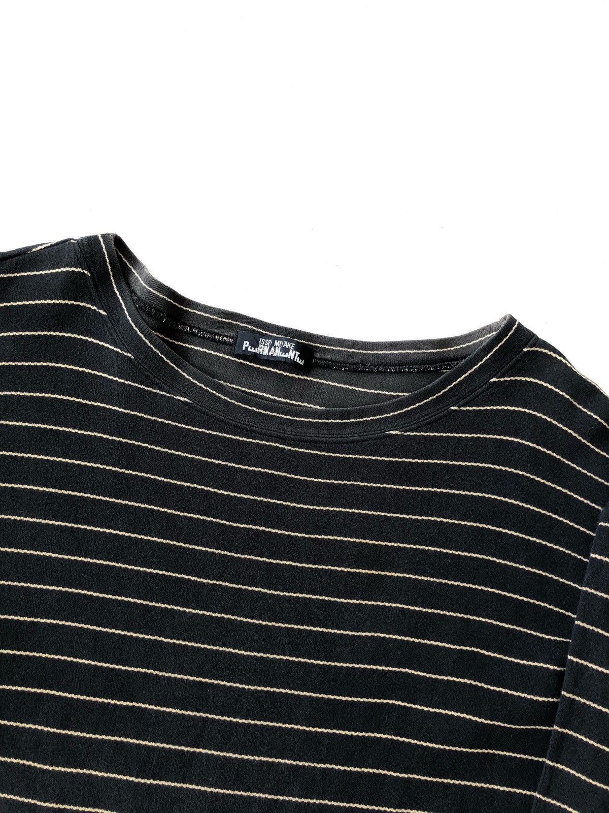 Issey Miyake Permenante Striped Boat Neck Crop Kurt LS Shirt Size US M / EU 48-50 / 2 - 1 Thumbnail