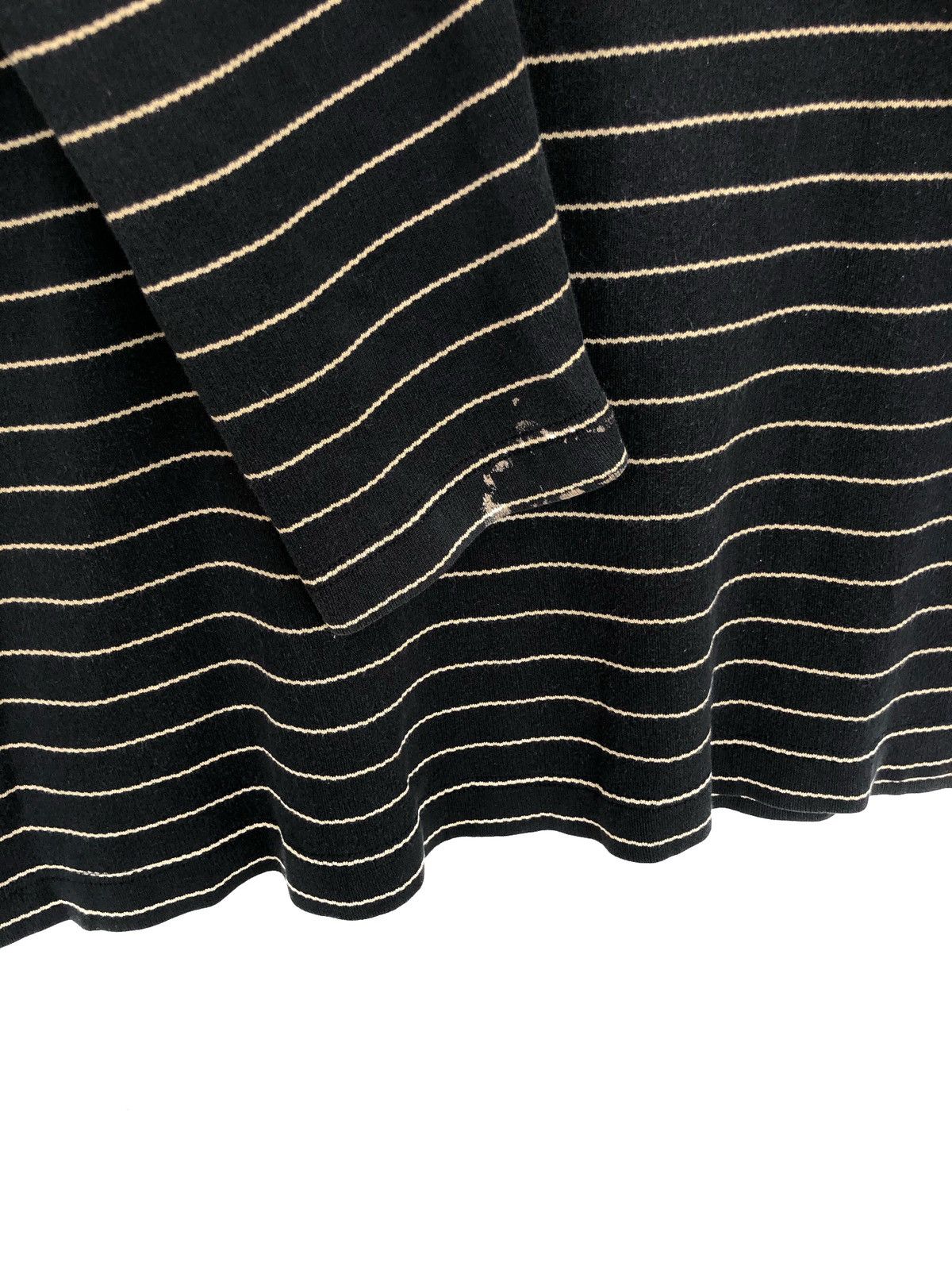 Issey Miyake Permenante Striped Boat Neck Crop Kurt LS Shirt Size US M / EU 48-50 / 2 - 7 Thumbnail