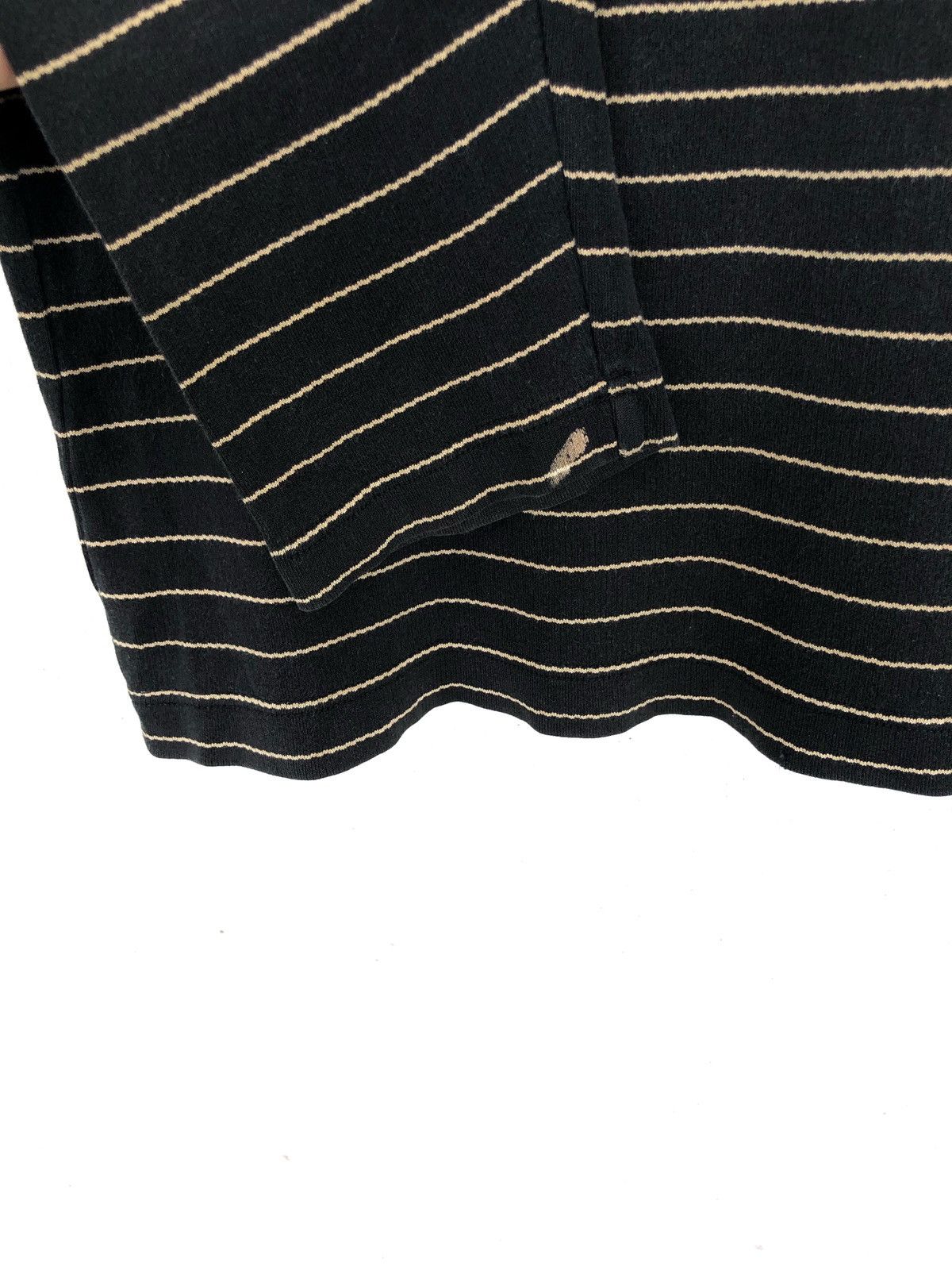 Issey Miyake Permenante Striped Boat Neck Crop Kurt LS Shirt Size US M / EU 48-50 / 2 - 6 Thumbnail