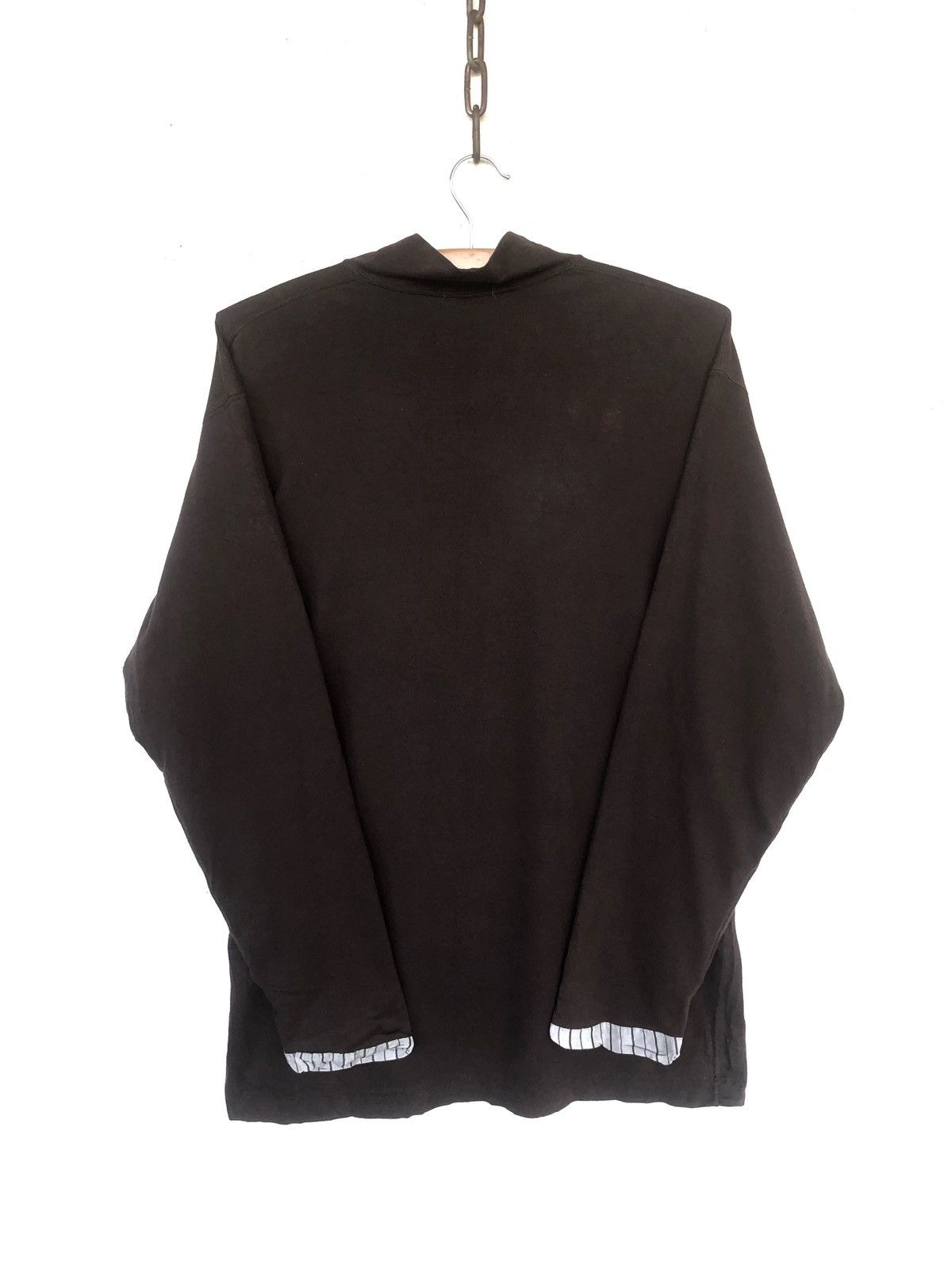 Yohji Yamamoto 🇯🇵 EXCLUSIVE🔥Yohji Men Mock Neck Hybrid Cuff Shirt Size US M / EU 48-50 / 2 - 5 Thumbnail