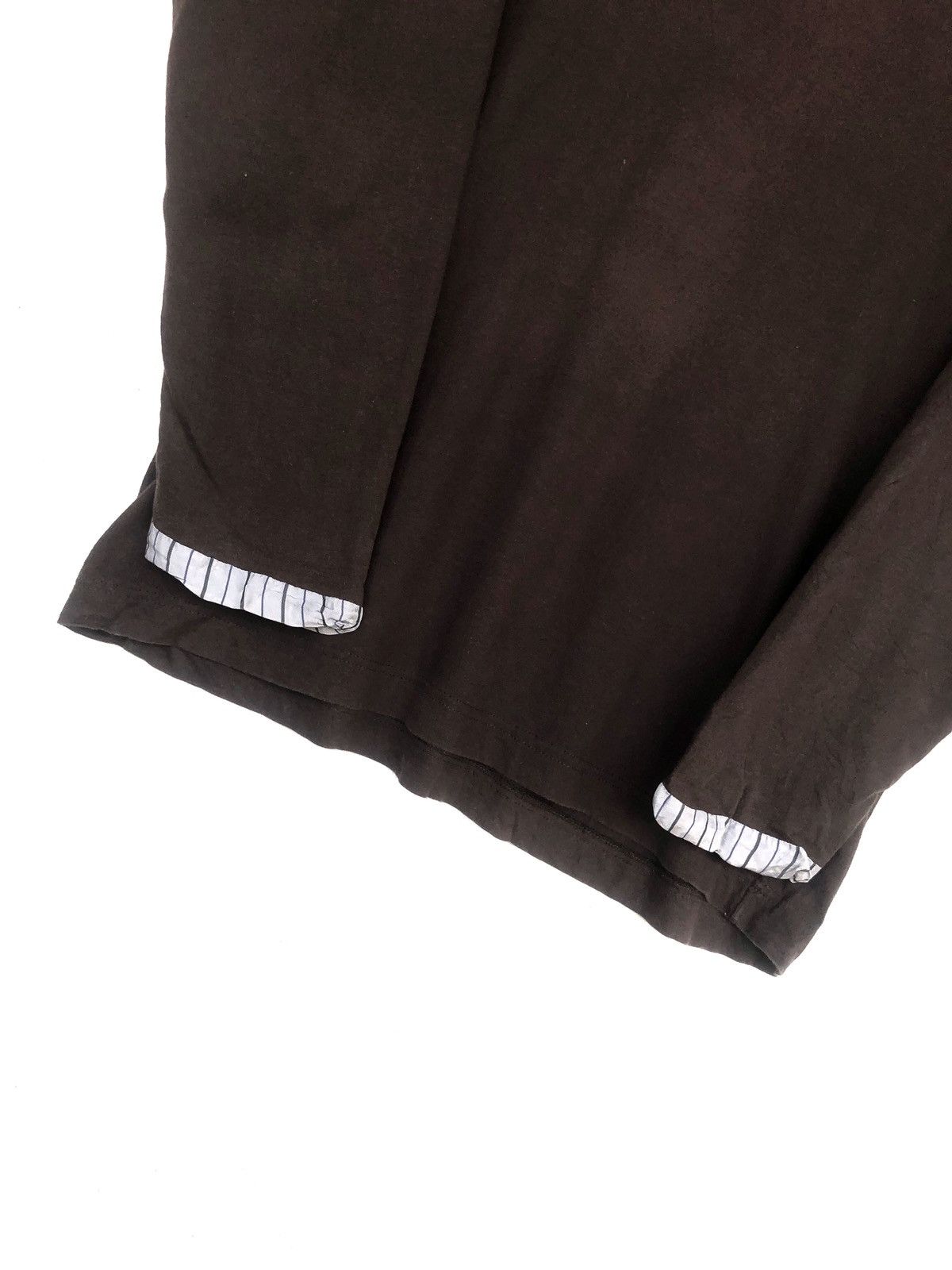 Yohji Yamamoto 🇯🇵 EXCLUSIVE🔥Yohji Men Mock Neck Hybrid Cuff Shirt Size US M / EU 48-50 / 2 - 4 Thumbnail