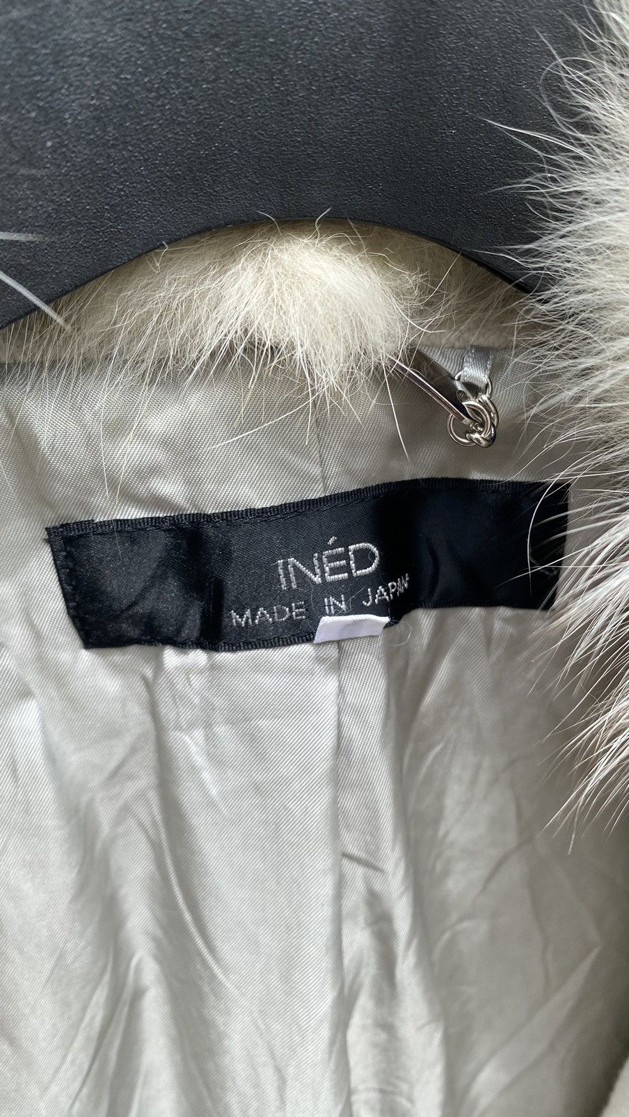 Japanese Brand INED Long Jacket With Fox Fur Made in Japan Size ONE SIZE - 3 Thumbnail