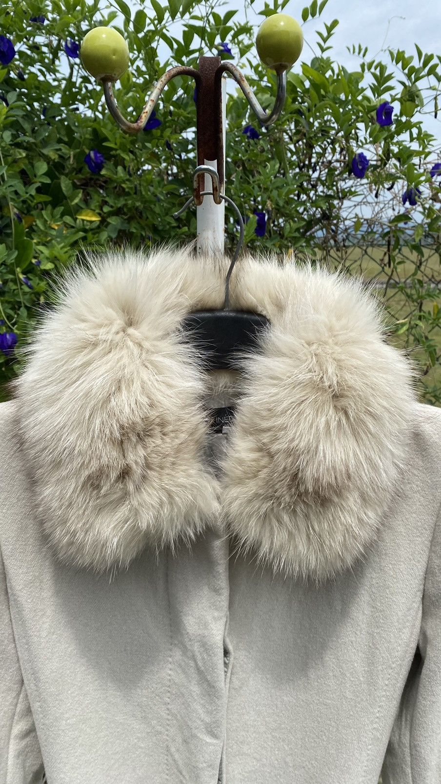 Japanese Brand INED Long Jacket With Fox Fur Made in Japan Size ONE SIZE - 4 Thumbnail